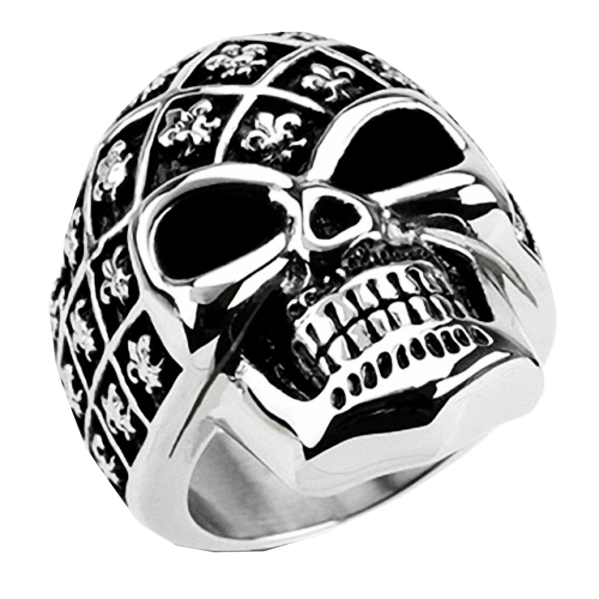Taffstyle Fingerring Herren Ring Totenkopf Skull Helm Big Silber, Herren Ed günstig online kaufen