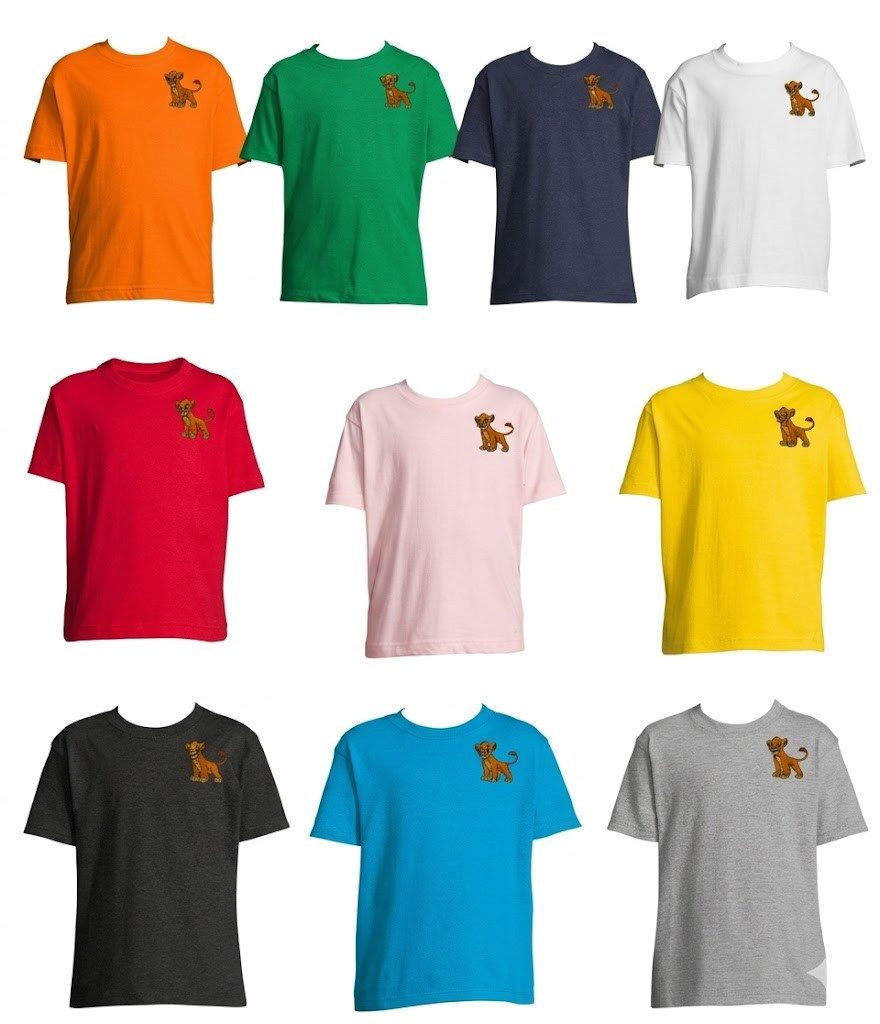 Blondie & Brownie T-Shirt Simba König Löwen Sahara Retro Kino Film Vintage Kinder Shirttee Style (Einzelshirt, Einzelartikel) SavannenKönig Retro Patchshirt