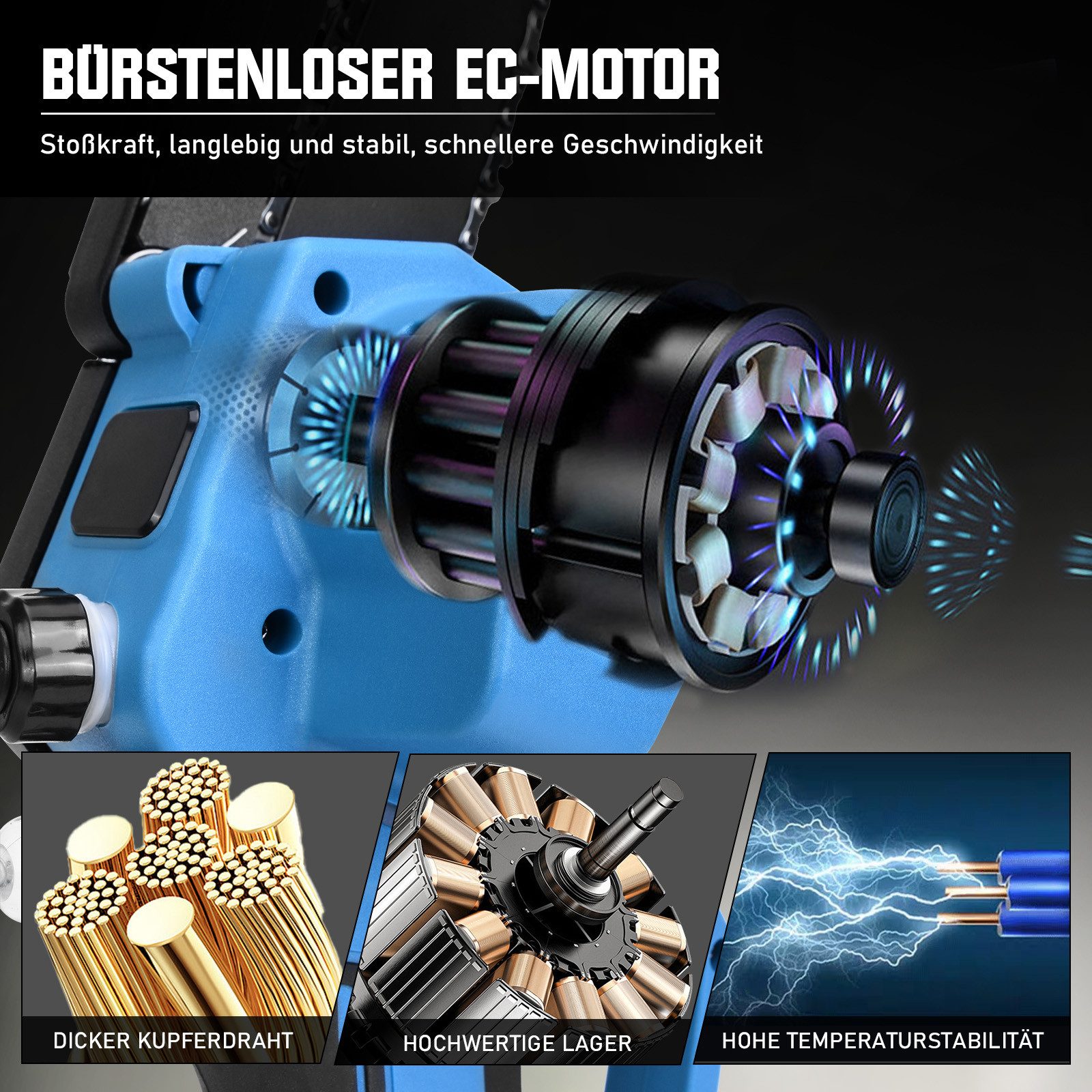 XERSEK Akku-Kettensäge 8 + 6 Zoll günstig online kaufen