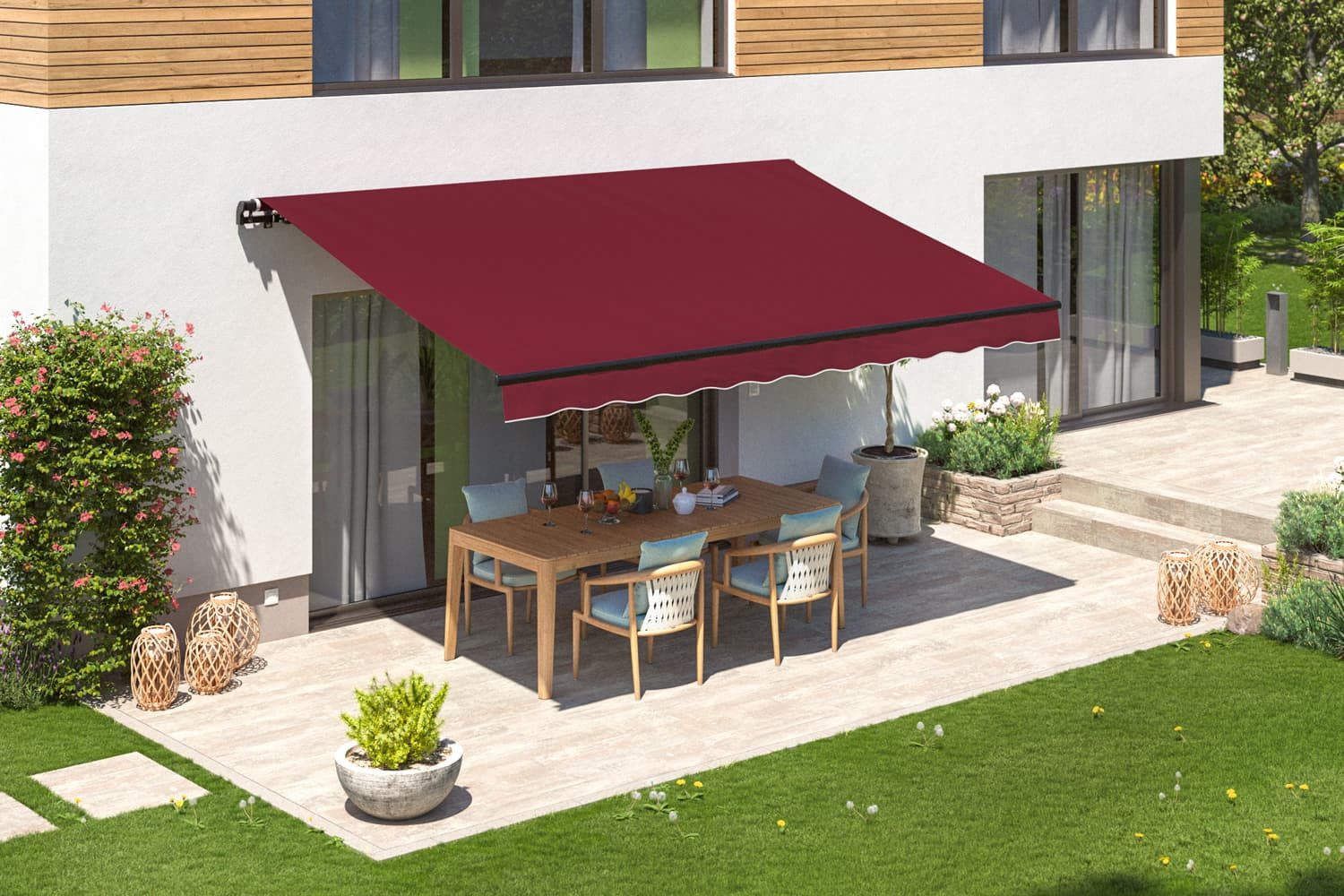 empasa Gelenkarmmarkise "START" manuelle Markise für Balkon, Aluminium-Gestell in anthrazit