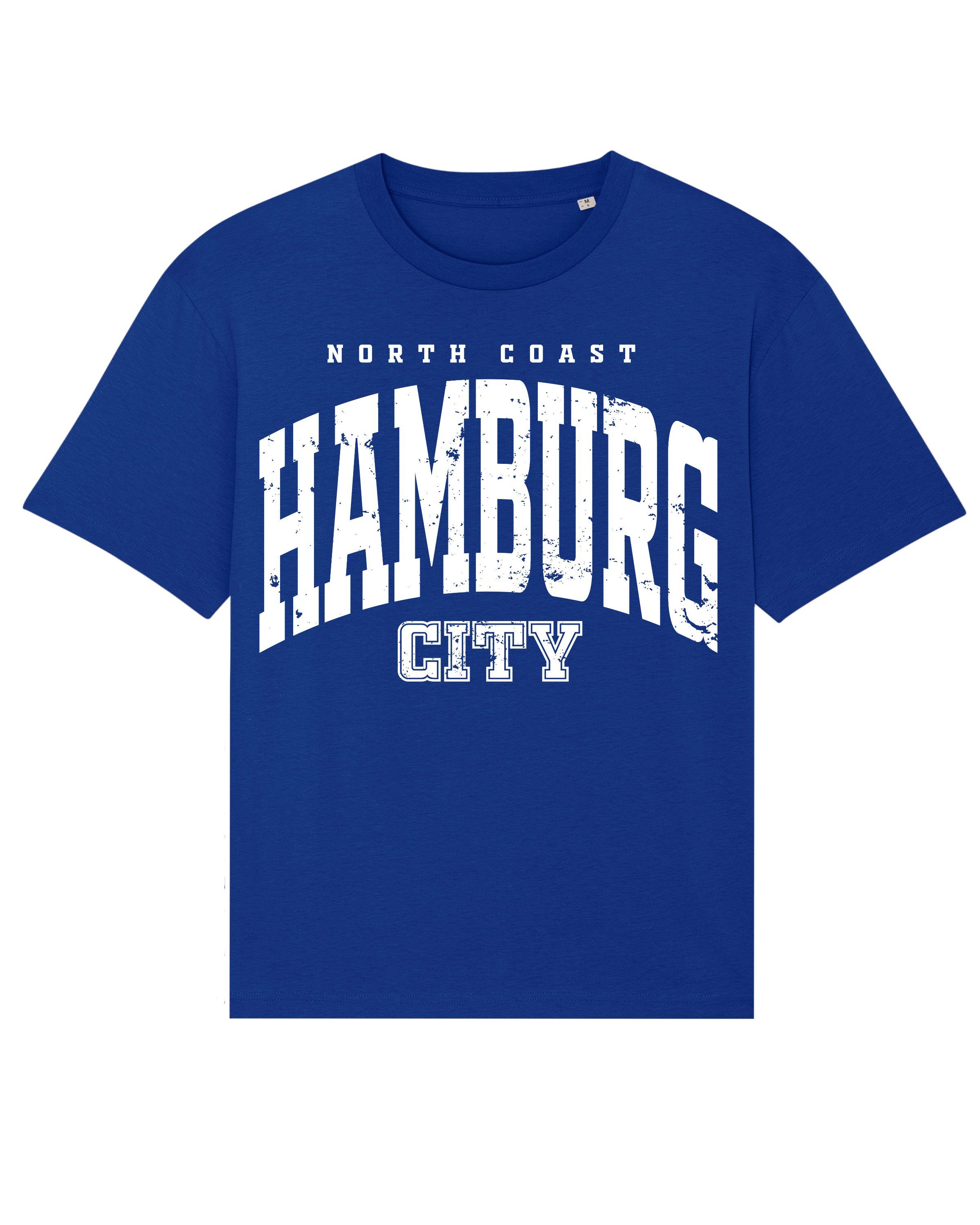 wat? Apparel Print-Shirt (1-tlg) Hamburg City Blue Worker