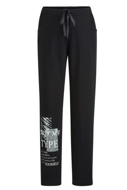 MIAMODA 5-Pocket-Jeans Joggpants Bein-Print Elastikbund