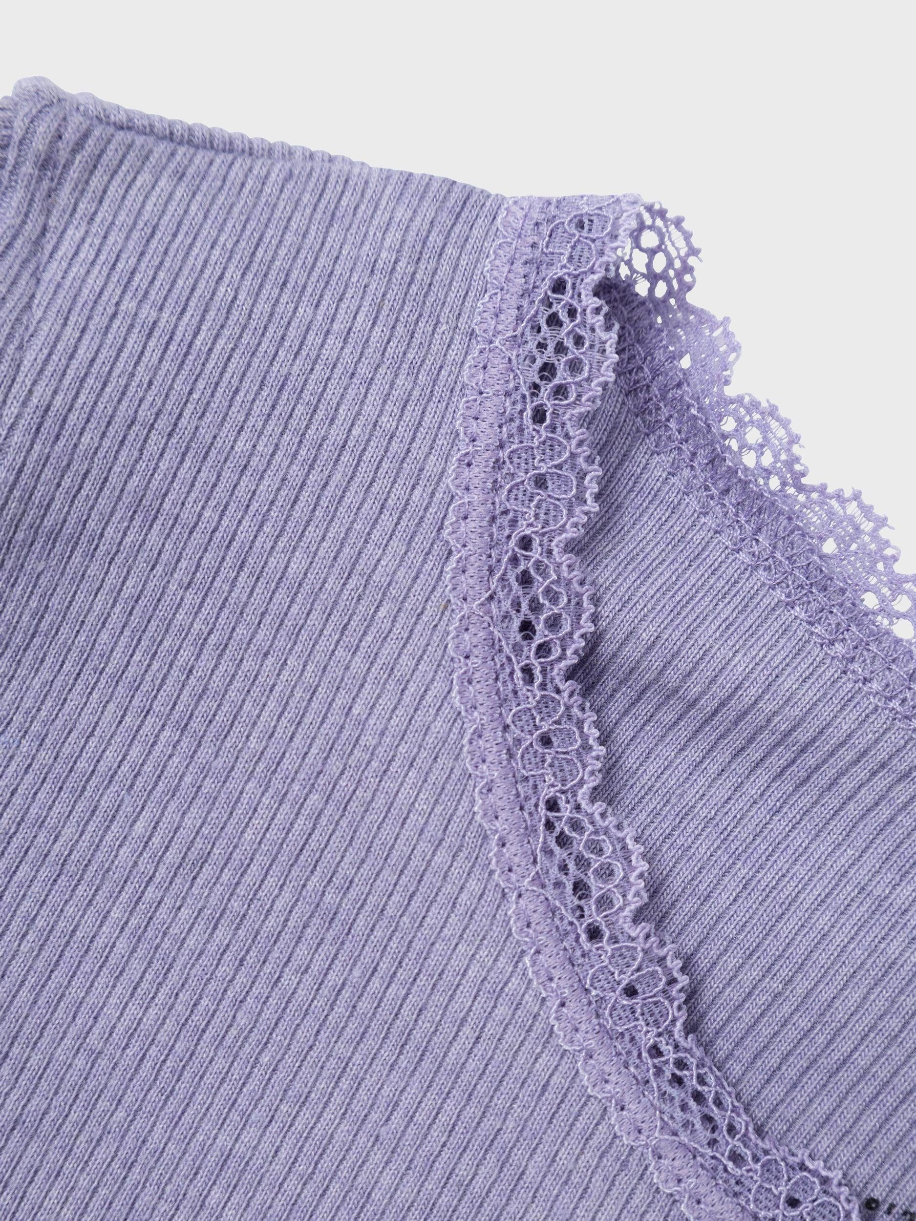 Heirloom It Detail:MELANGE Lilac T-Shirt LS TOP NKFKAB NOOS Name SLIM