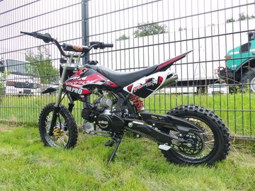 KXD Dirt-Bike Dirtbike 125ccm 14/12 Zoll Cross Vollcross Pocketbike Pit KXD 607 Rot