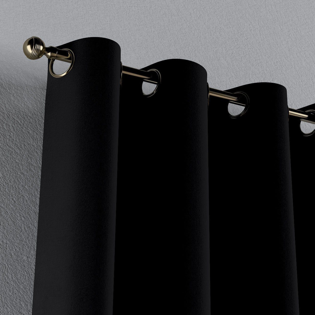 Ösenschal schwarz Vorhang 60x100 cm, Dekoria Crema,