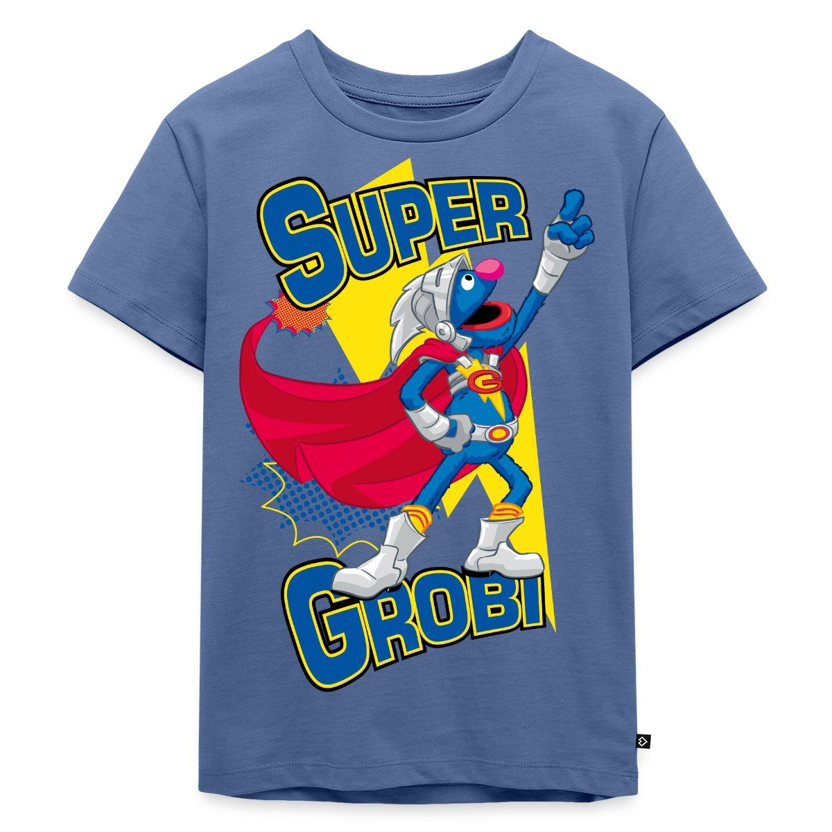 Spreadshirt T-Shirt Sesamstraße Grobi Supergrobi Superheld Kinder Premium T-Shirt (1-tlg)