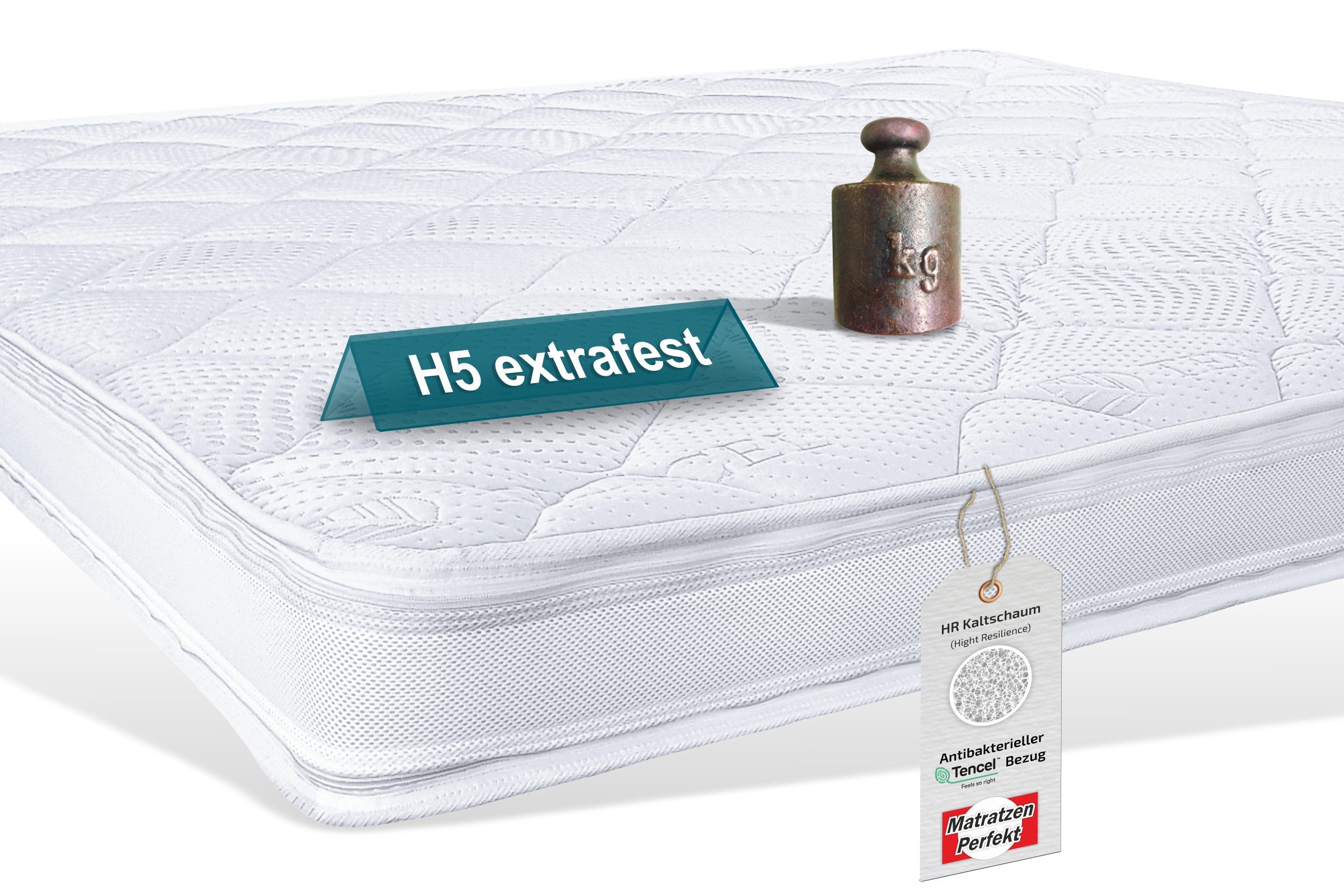 Matratzen Perfekt, Topper Kaltschaumtopper TOKIO, 12cm HOCH, EXTRA FEST Härtegrd 5, 12 cm hoch, Kaltschaum, (hochwertiger HR Kaltschaum mit Raumgewicht 50kg/m), Kaltschaumtopper mit sehr guter Körpernpassung