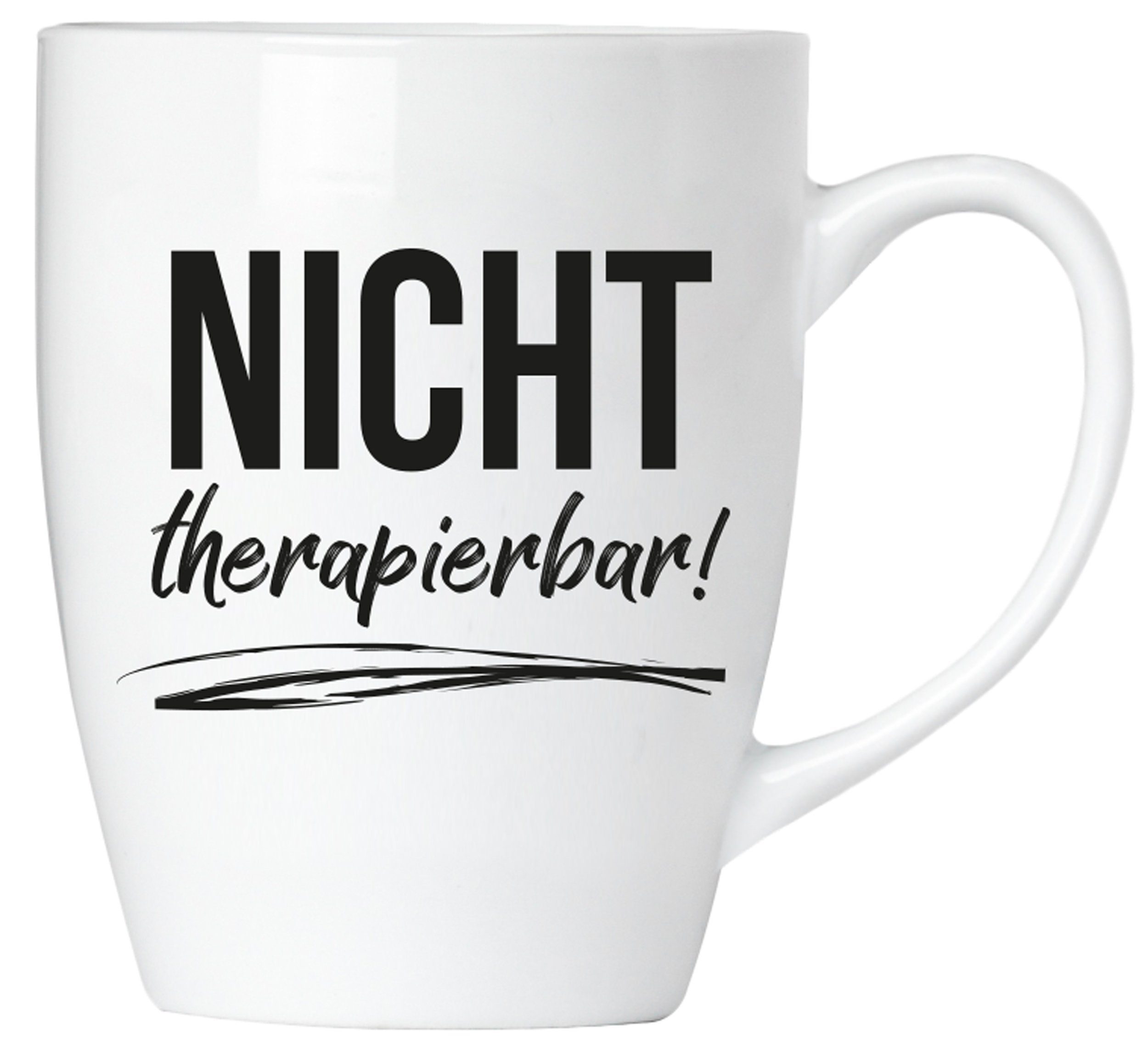 Grußkarte, Spruch MUSS...", Kaffeebecher BRUBAKER Tasse Becher, "NICHT..." Keramik, Motivtassen Kaffeetassen lustig mit Geschenkpackung und in Geschenkset Tassen mit 2er-Set "ICH