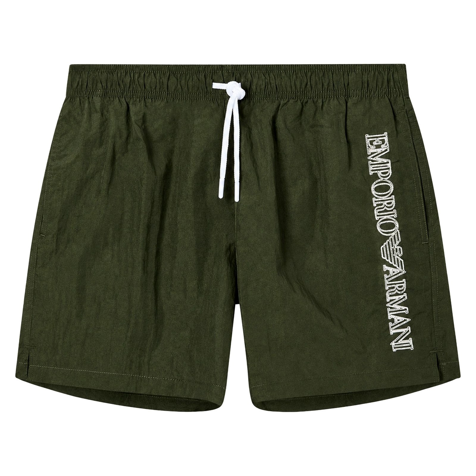 Emporio Armani Badeshorts Boxer Beachwear mit vertikaler Logo-Stickerei