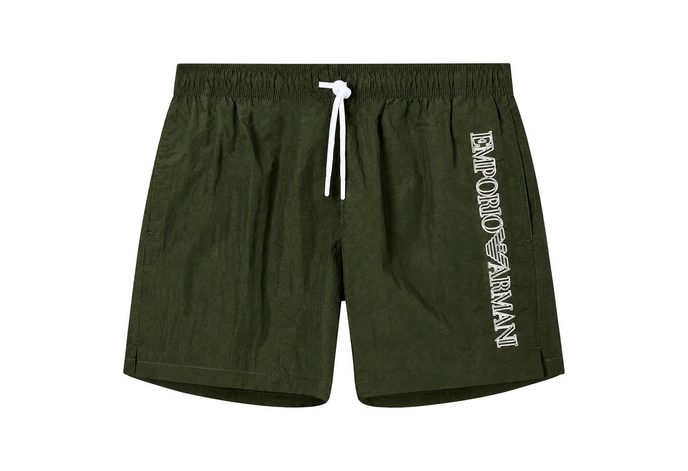 Emporio Armani Badeshorts Boxer Beachwear mit vertikaler Logo-Stickerei