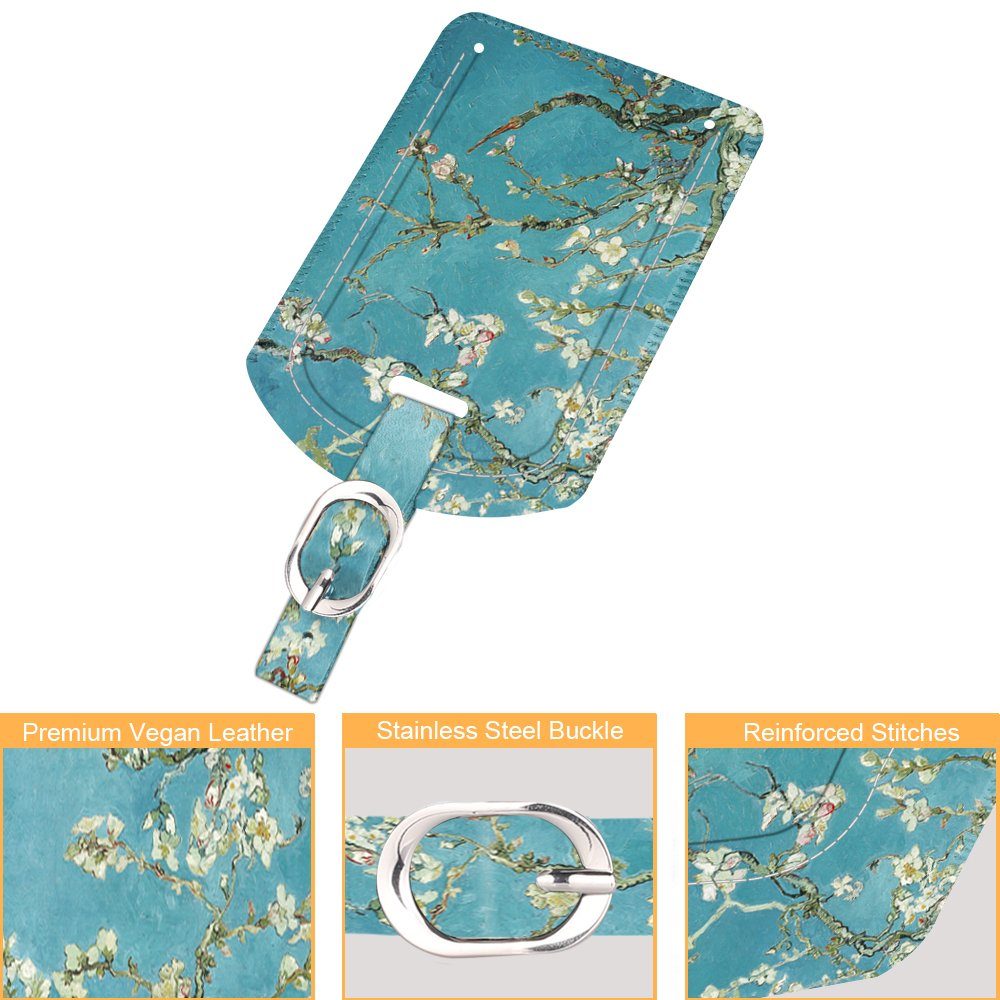 Fintie Gepäckanhänger Kofferanhänger aus Kunstleder, Gepäckanhänger ID Etik günstig online kaufen