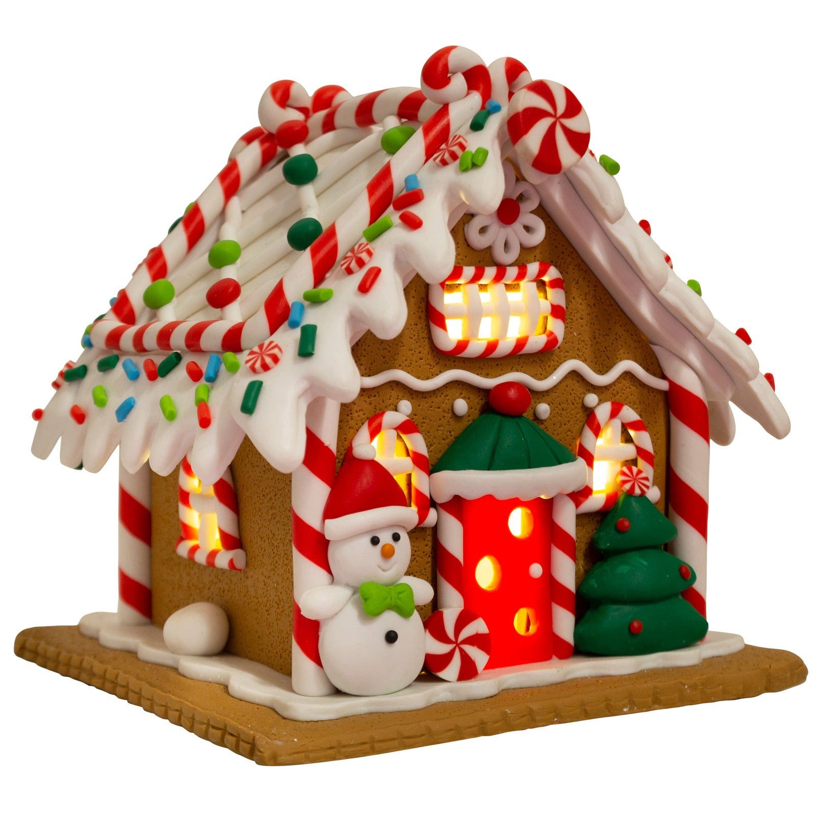 Weihnachtshaus Lebkuchenhaus mit LED 13 cm