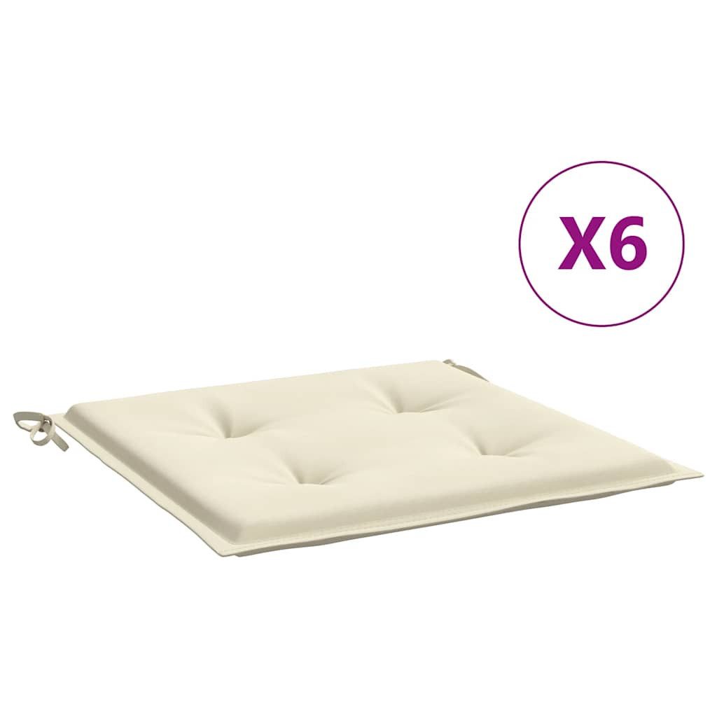 vidaXL Sitzauflage Gartenstuhl-Kissen 6 Stk. Creme günstig online kaufen
