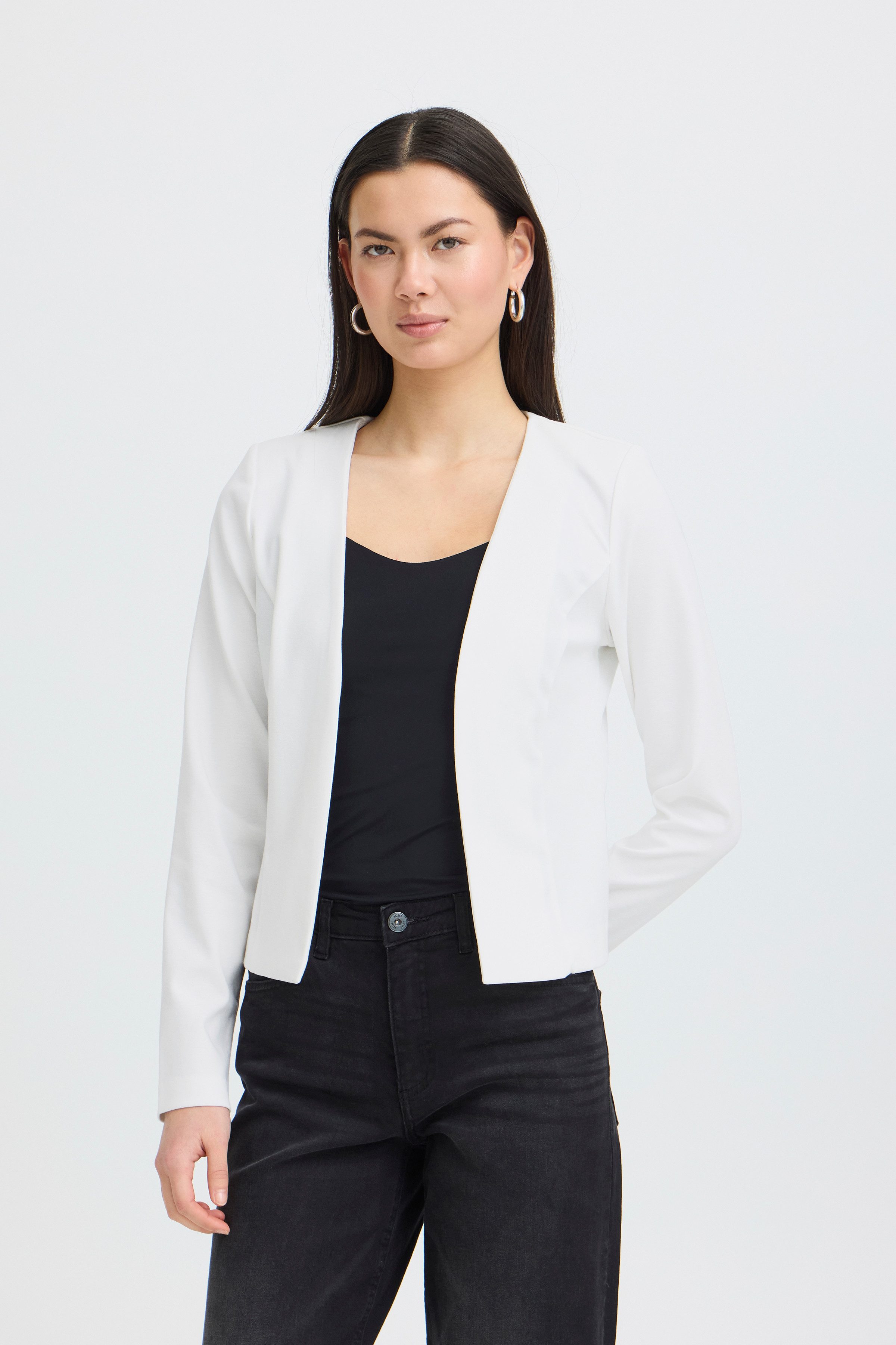 ICHI Kurzblazer IHKATE SHORT BL Materialmix, Regular fit