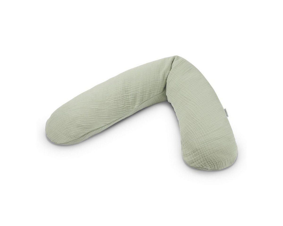 Theraline Stillkissen Bezug für Das Theraline Stillkissen 190x40 cm Salbei Musselin