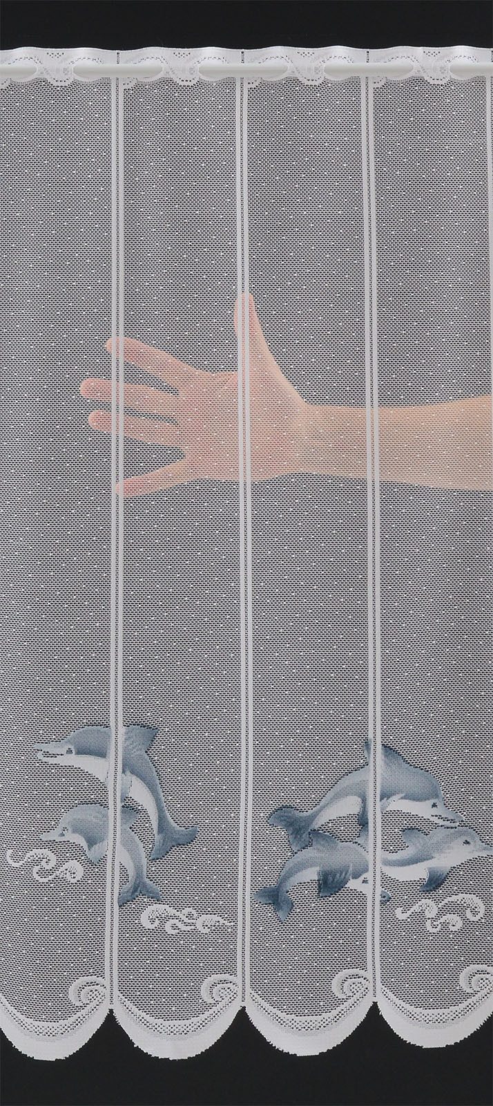 Gardinen Kranzusch Scheibengardine Delfin (1 St), Stangendurchzug, transpar günstig online kaufen