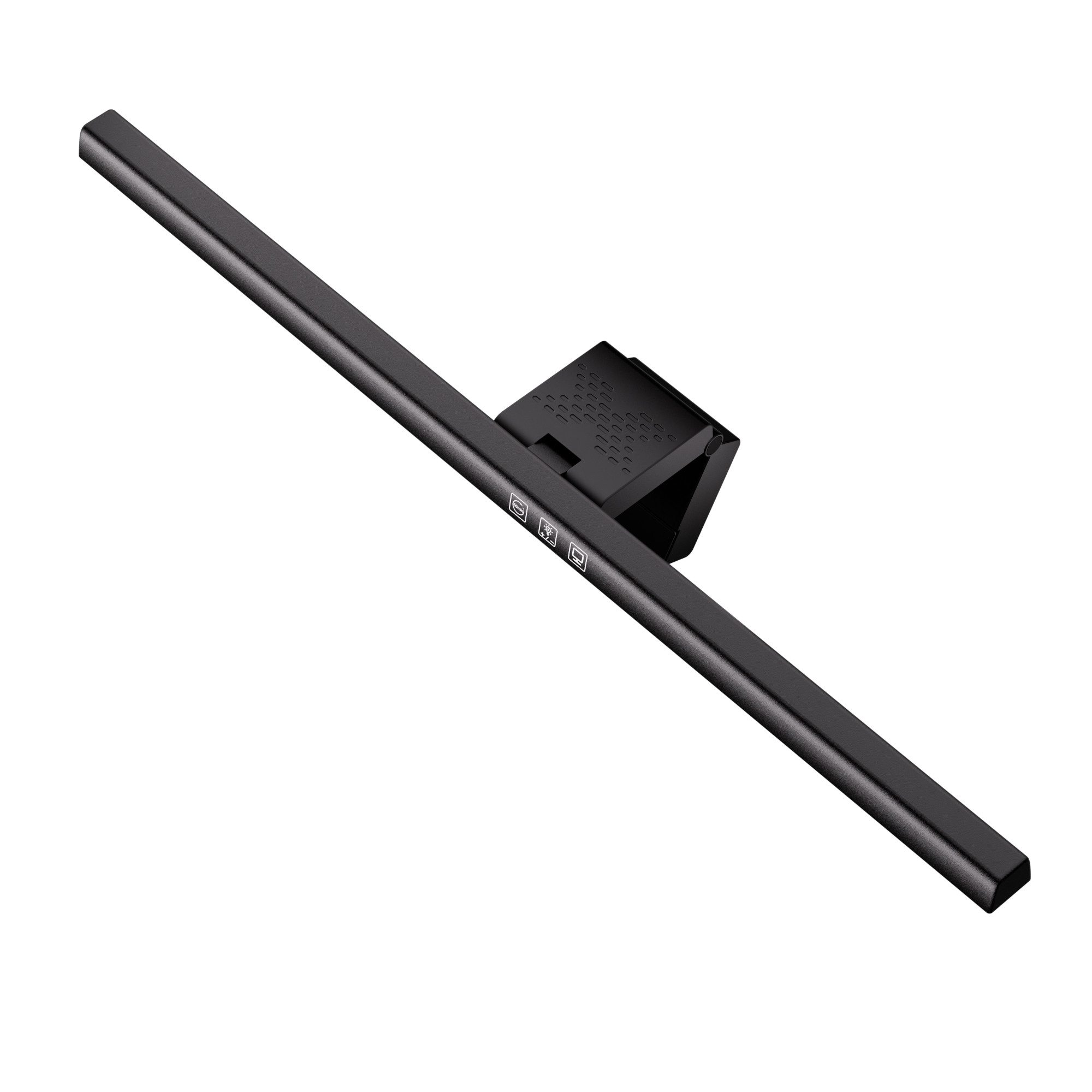 Quntis Schreibtischlampe LED Schreibtischlampe 50cm Monitor Lampen mit Touch-Bedienung, Timer, 3 Farbtemperaturen, stufenlos einstellbarer Helligkeit, LED wechselbar, Tageslichtweiß, Kaltweiß/Warmweiß, dimmbar, ideal für E-Reading, Home-Office und Büro