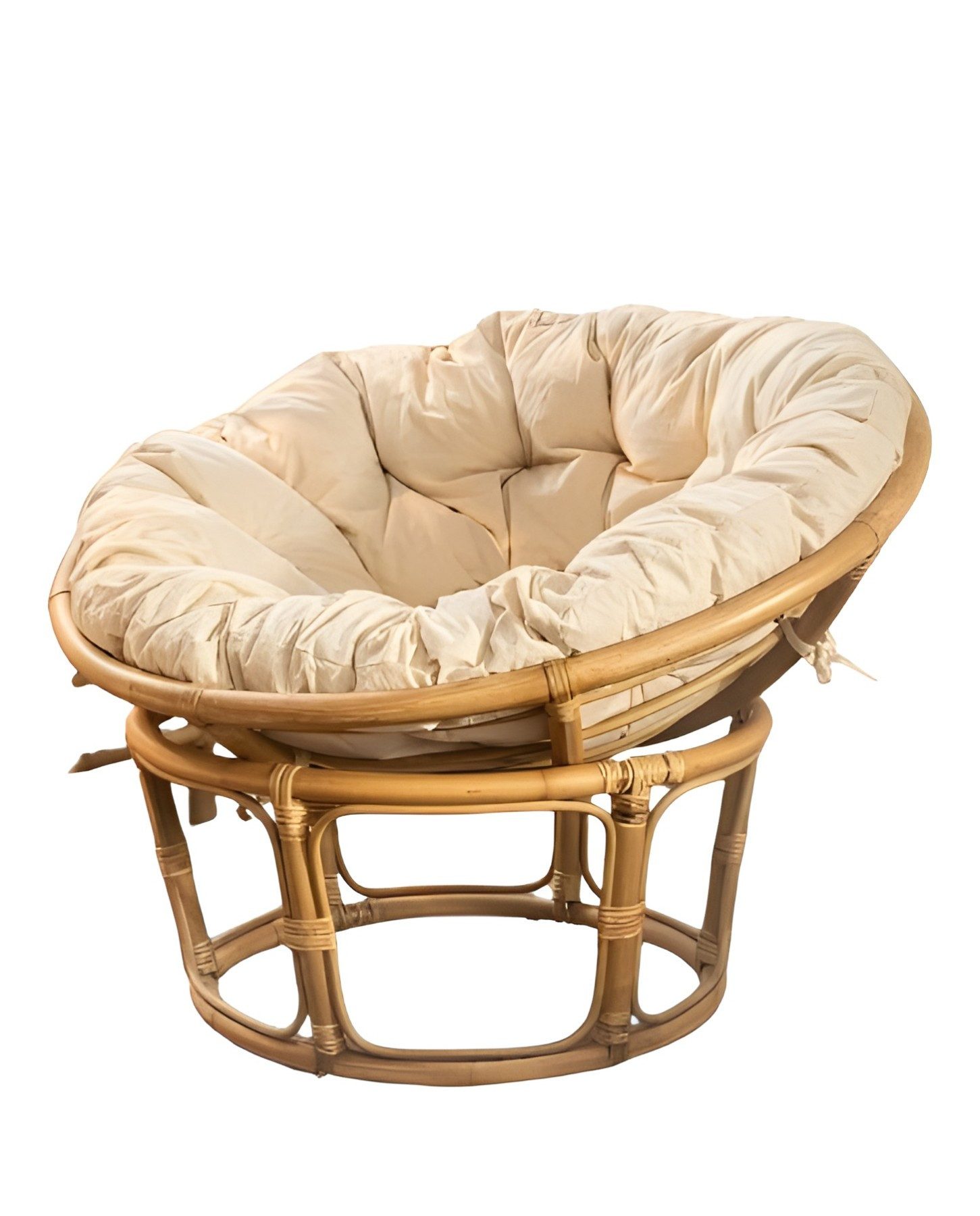 Dekoleidenschaft Relaxsessel Papasansessel aus Rattan, inkl. Kissen aus Bau günstig online kaufen