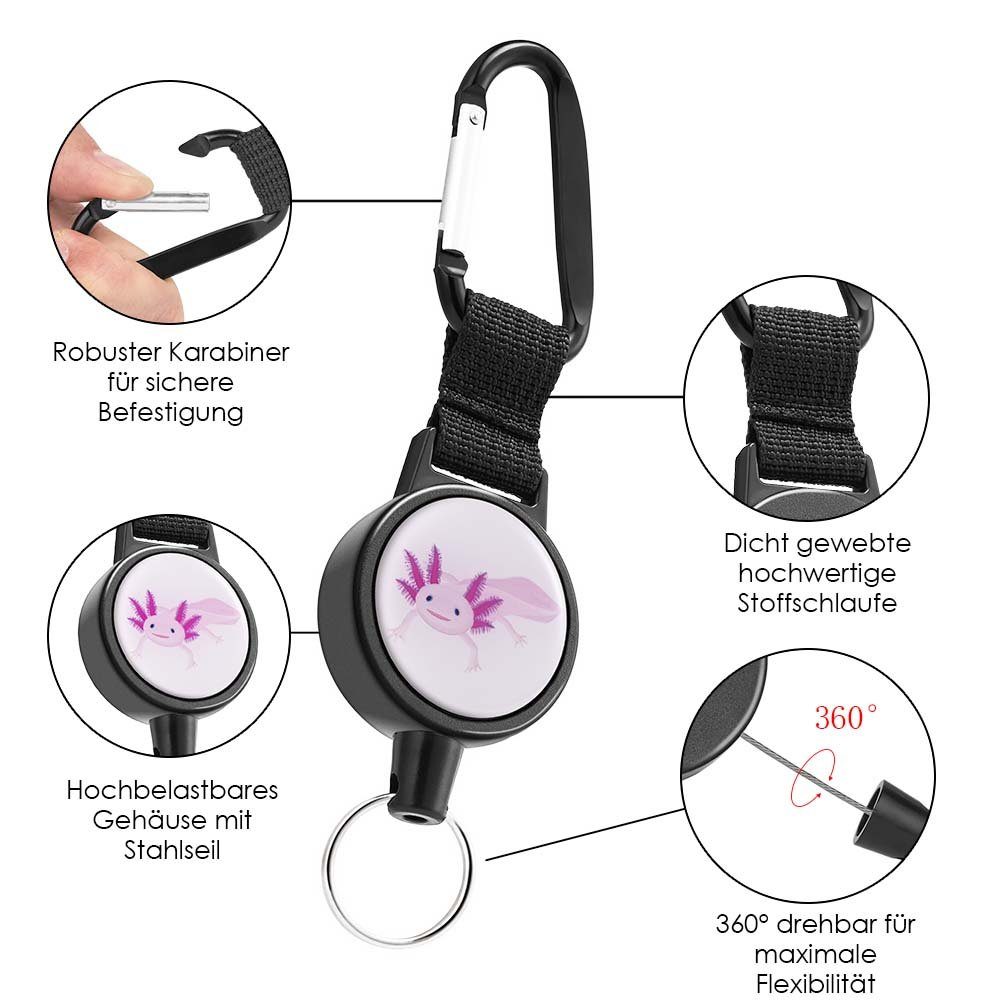 WEBBOMB Schlüsselanhänger Ausweis Jojo mit Stahlseil ausziehbar Schlüsselro günstig online kaufen