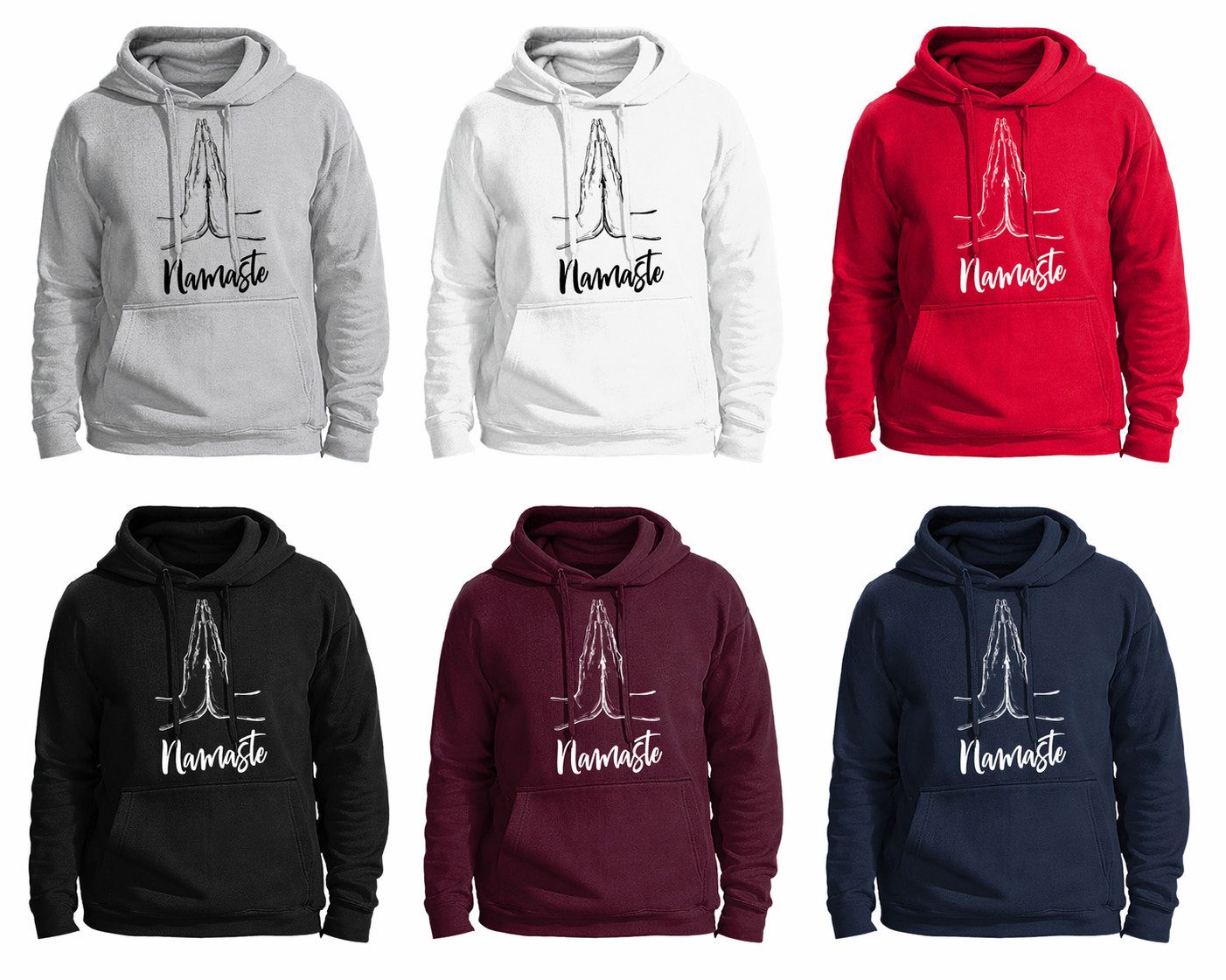 Hoodie Namaste Herren Hoodie Baumwollmix Achtsamkeit Freizeit Komfort