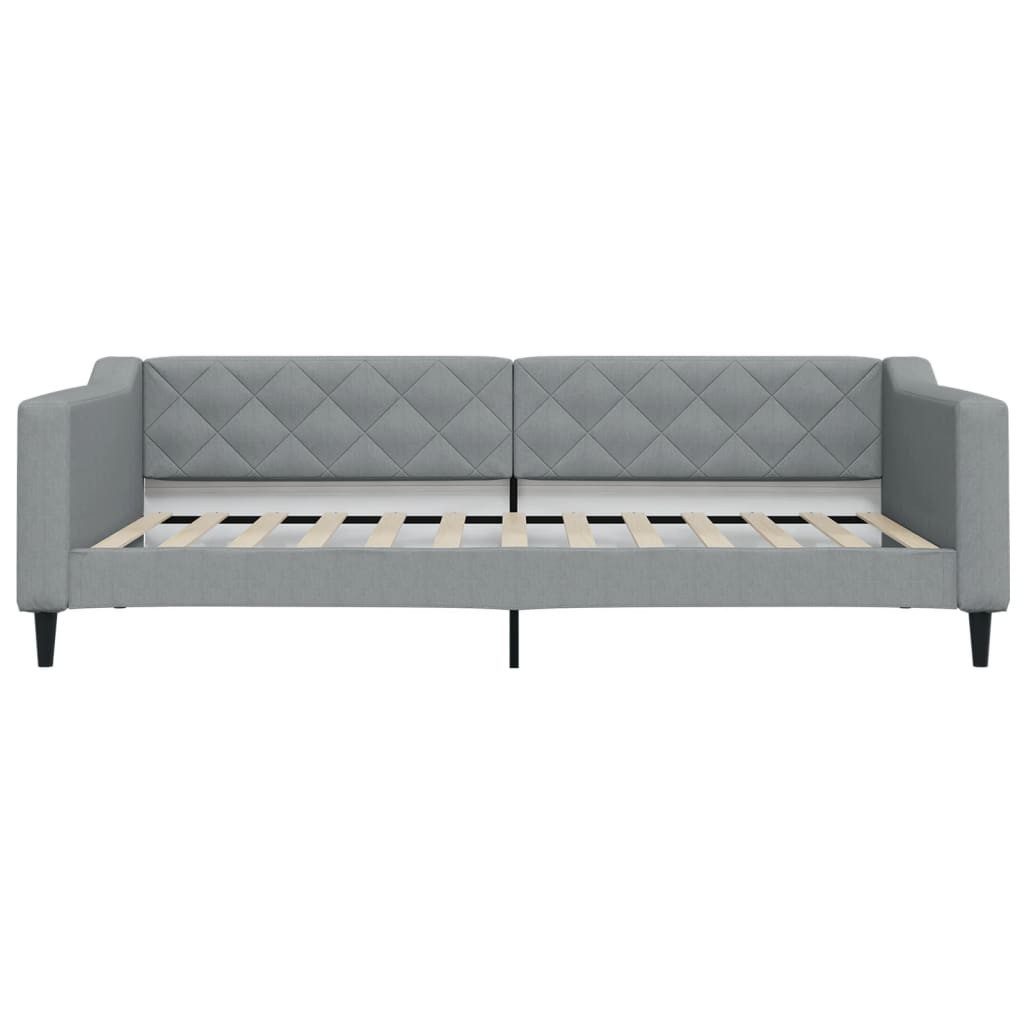 vidaXL Daybed, Tagesbett Hellgrau 100x200 cm Stoff