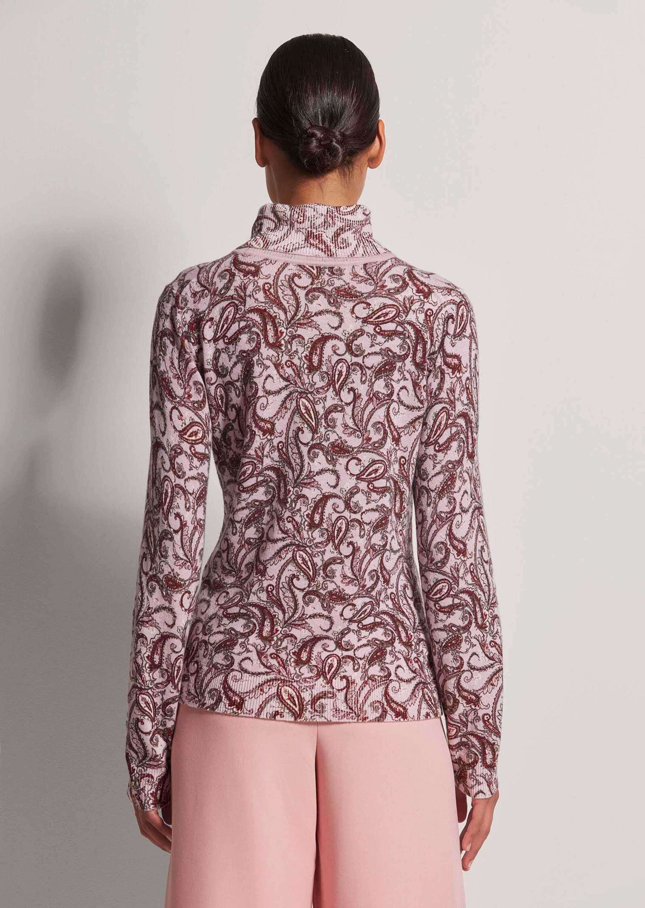 MADELEINE Strickpullover Kaschmir-Pullover mit Unikat-Print