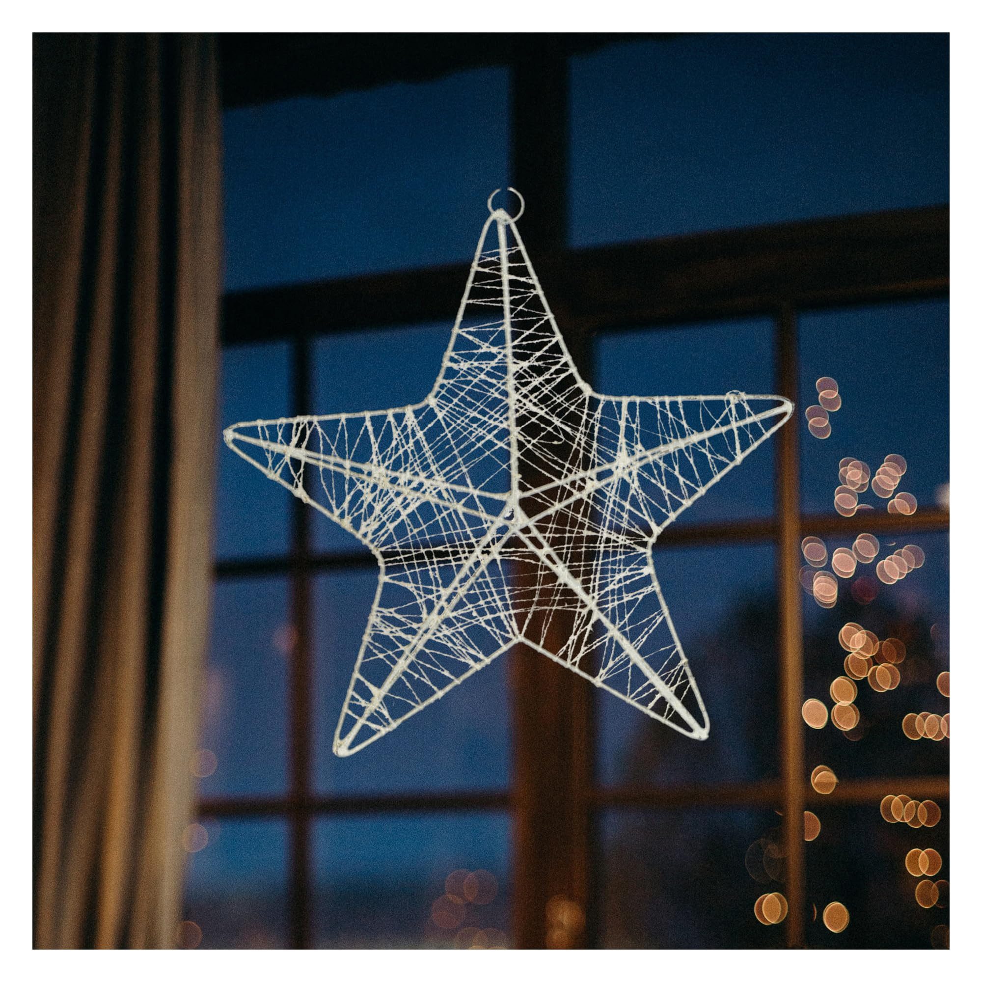 com-four Dekofigur Deko Stern Weihnachten, Weihnachtsdekoration Stern zum Aufhängen, (1 St), Weihnachtsstern aus Metall mit Pailletten, Deko Hänger
