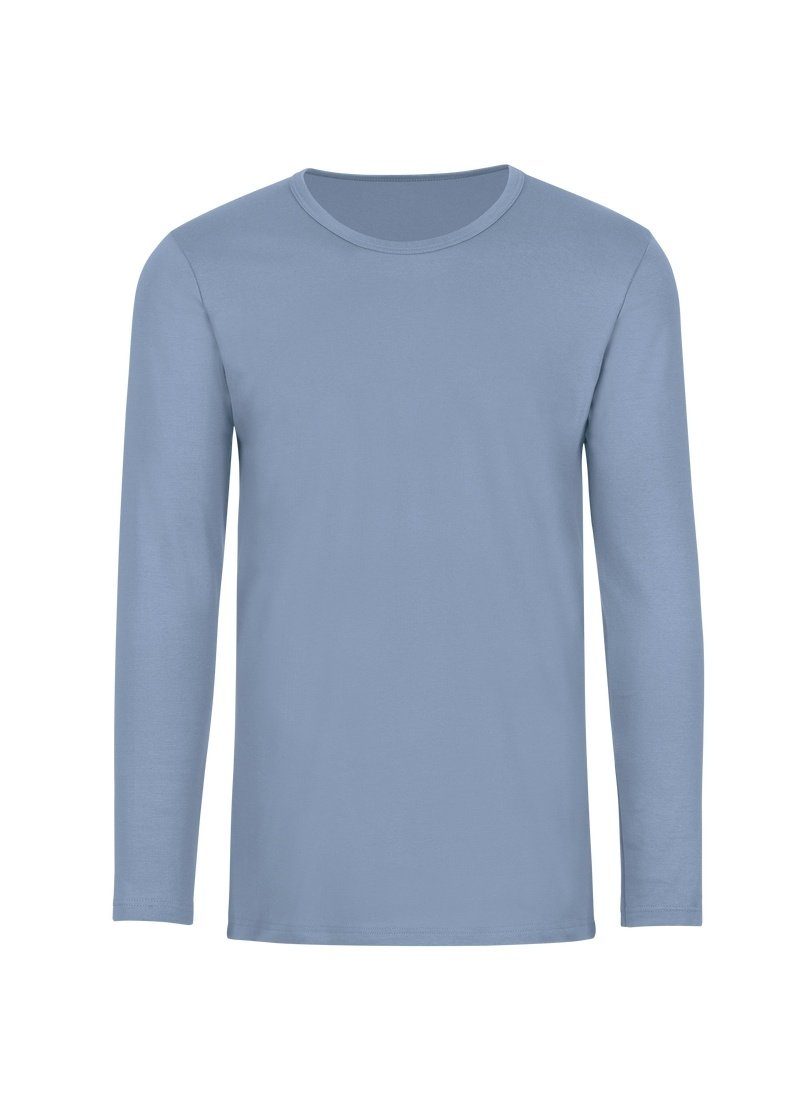 Trigema Longsleeve TRIGEMA Langarmshirt pearl-blue | Sportshirts