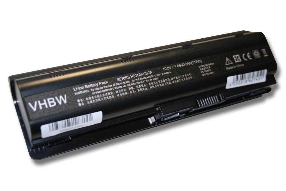 vhbw passend für HP Envy 17-1009tx, 17-1010ew, 17-1010nr, 17-1010tx, Laptop-Akku 6600 mAh