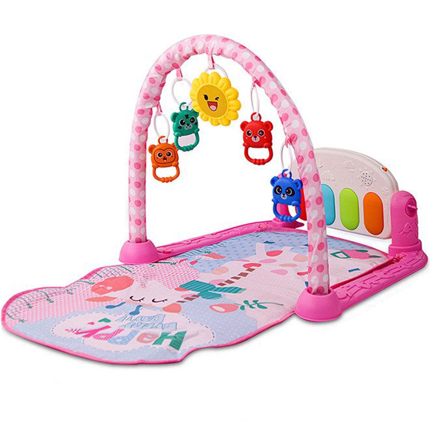 Baby Gym Baby Gym Krabbeldecke Klavier Musik Baby Wandteppich rosa