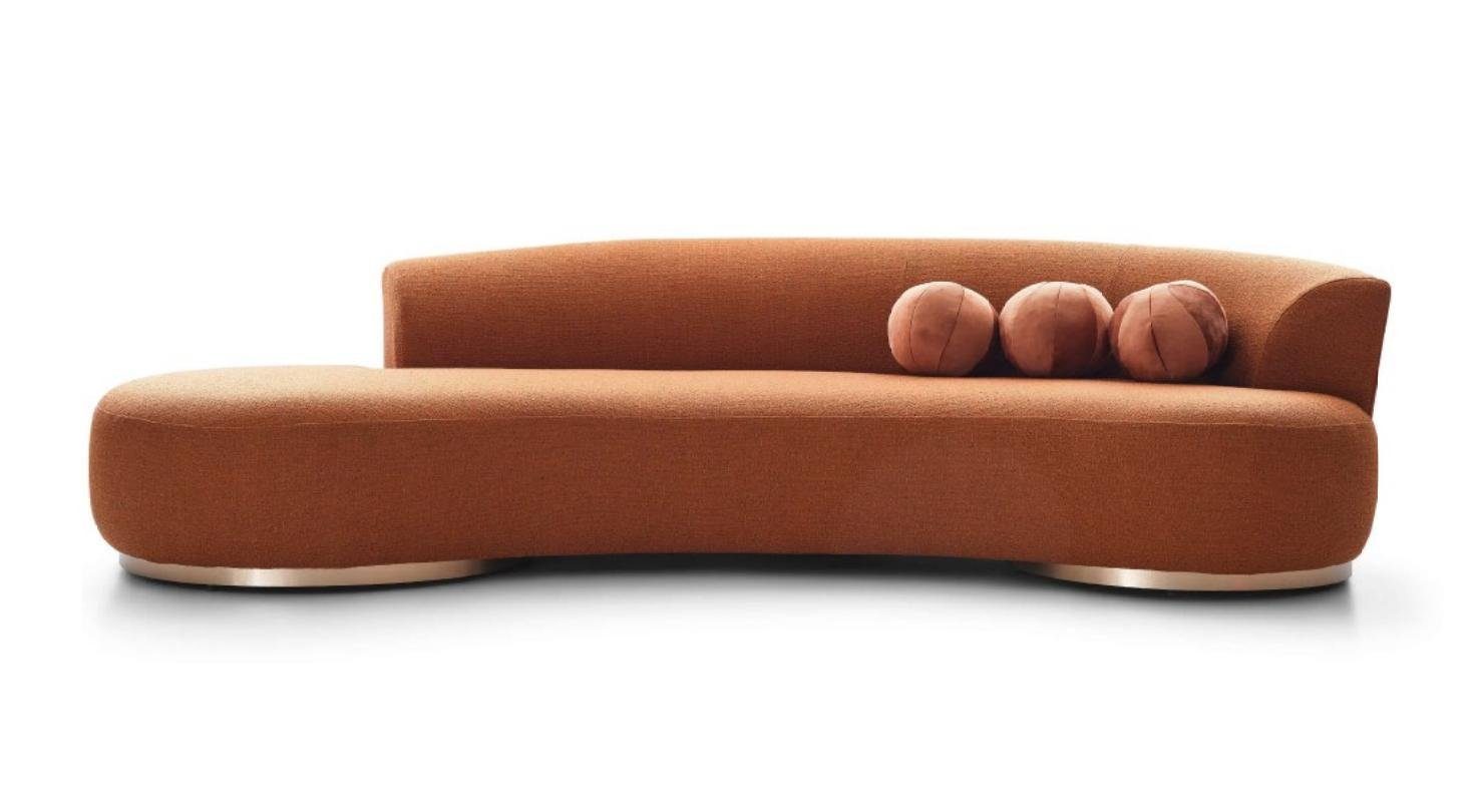 JVmoebel 3-Sitzer Moderne Polstersofa Dreisitzer Couch Sofa 3 Sitzer Orange, 1 Teile, Made in Europa