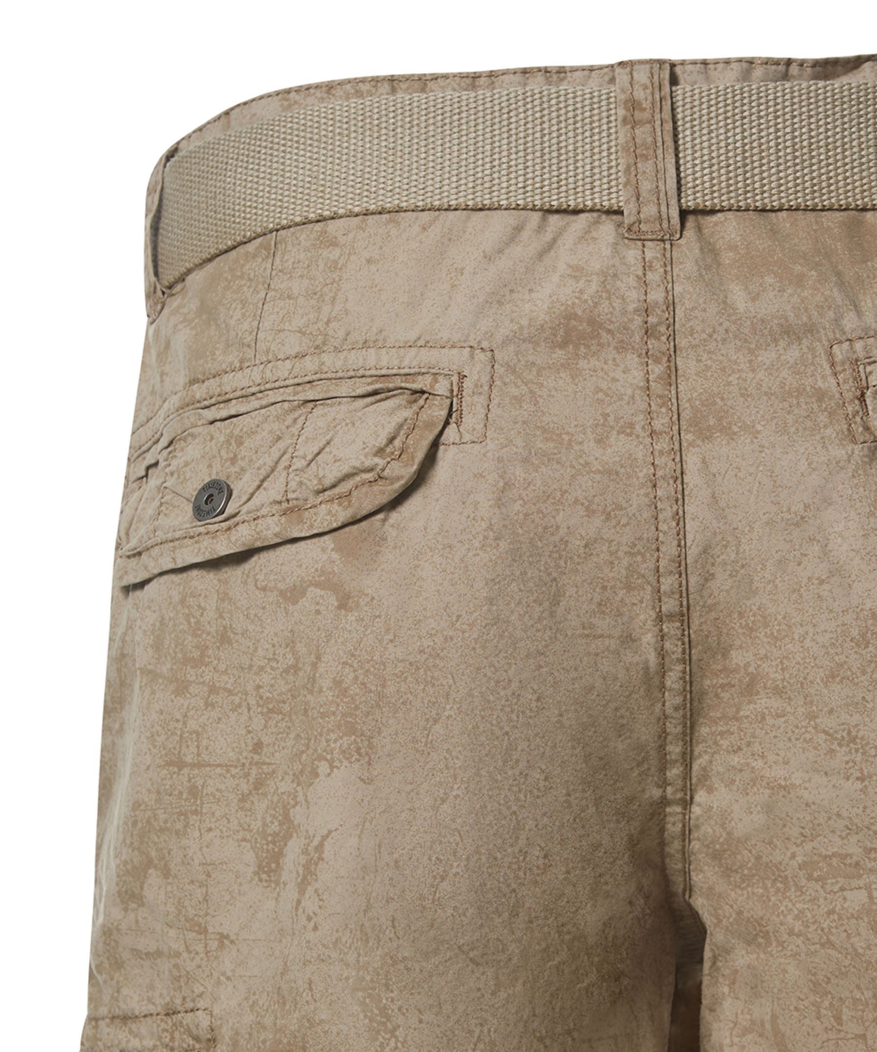 TIMEZONE Cargoshorts Moderne Casual Shorts mit Gürtel für Herren (1-tlg) Baumwolle Normal Fit Kariert atmungsaktiv Reißverschluss