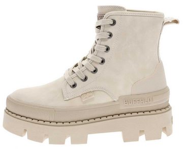 Buffalo RAVEN LACEUP HI Beige Stiefelette Damen Schnürstiefel