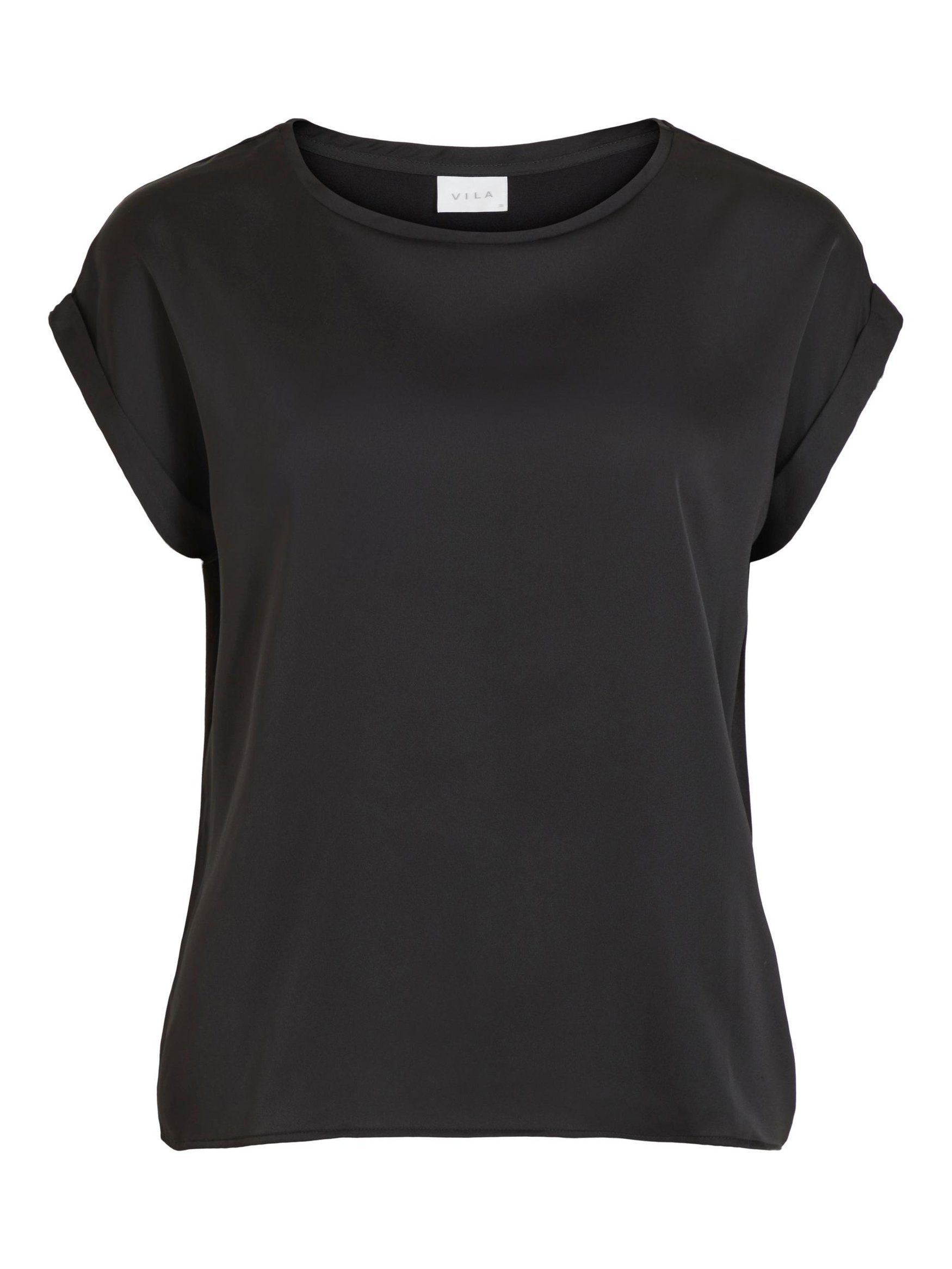 Vila T-Shirt VIELLETTE S/S SATIN TOP/SU günstig online kaufen