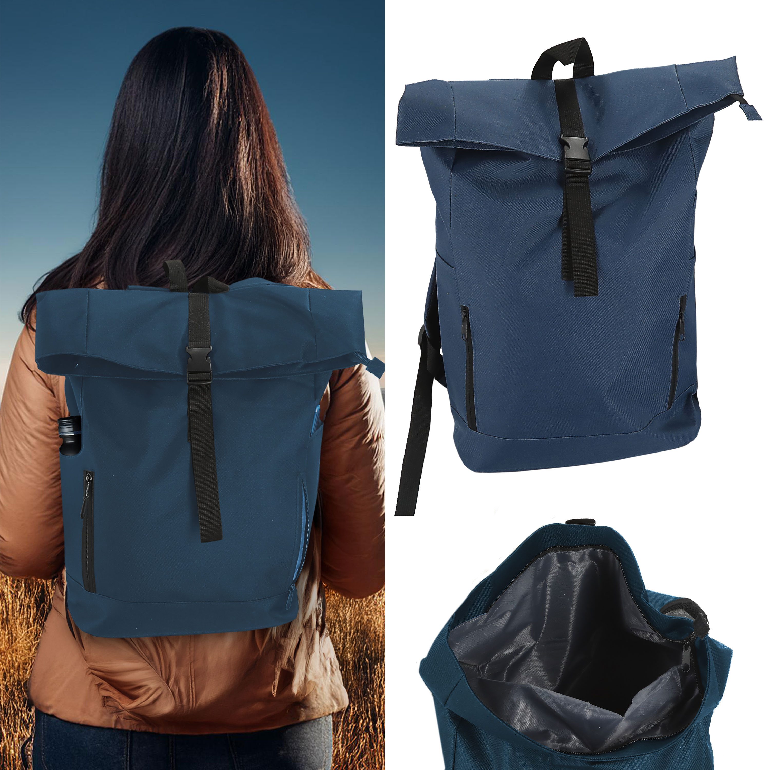 CEPEWA Rucksack Falt Rucksack Urban 30l dunkelblau 40x57x15cm 600D Polyeste günstig online kaufen