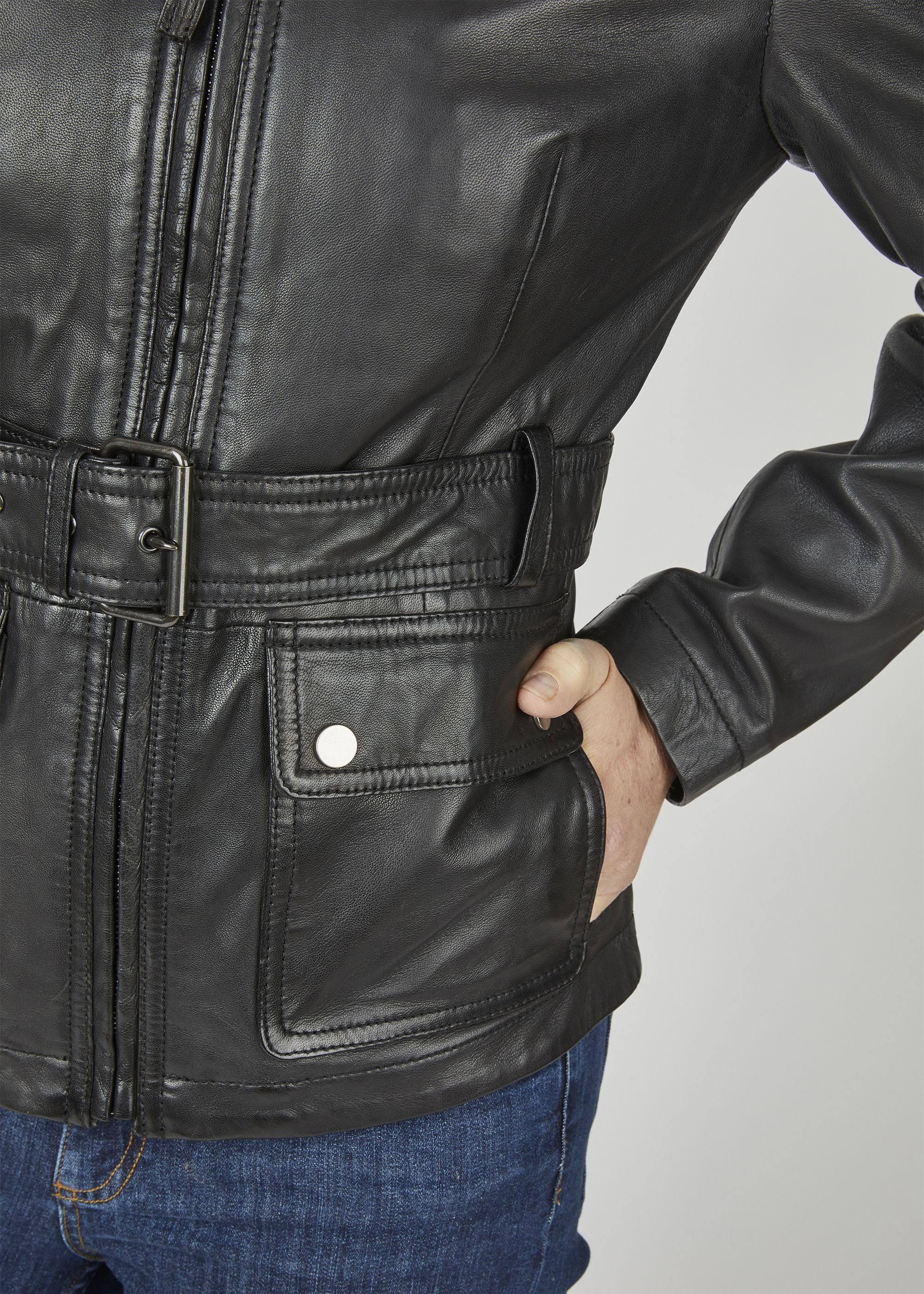 7eleven Lederjacke SEKATE (1-St) mit Ziersteppungen