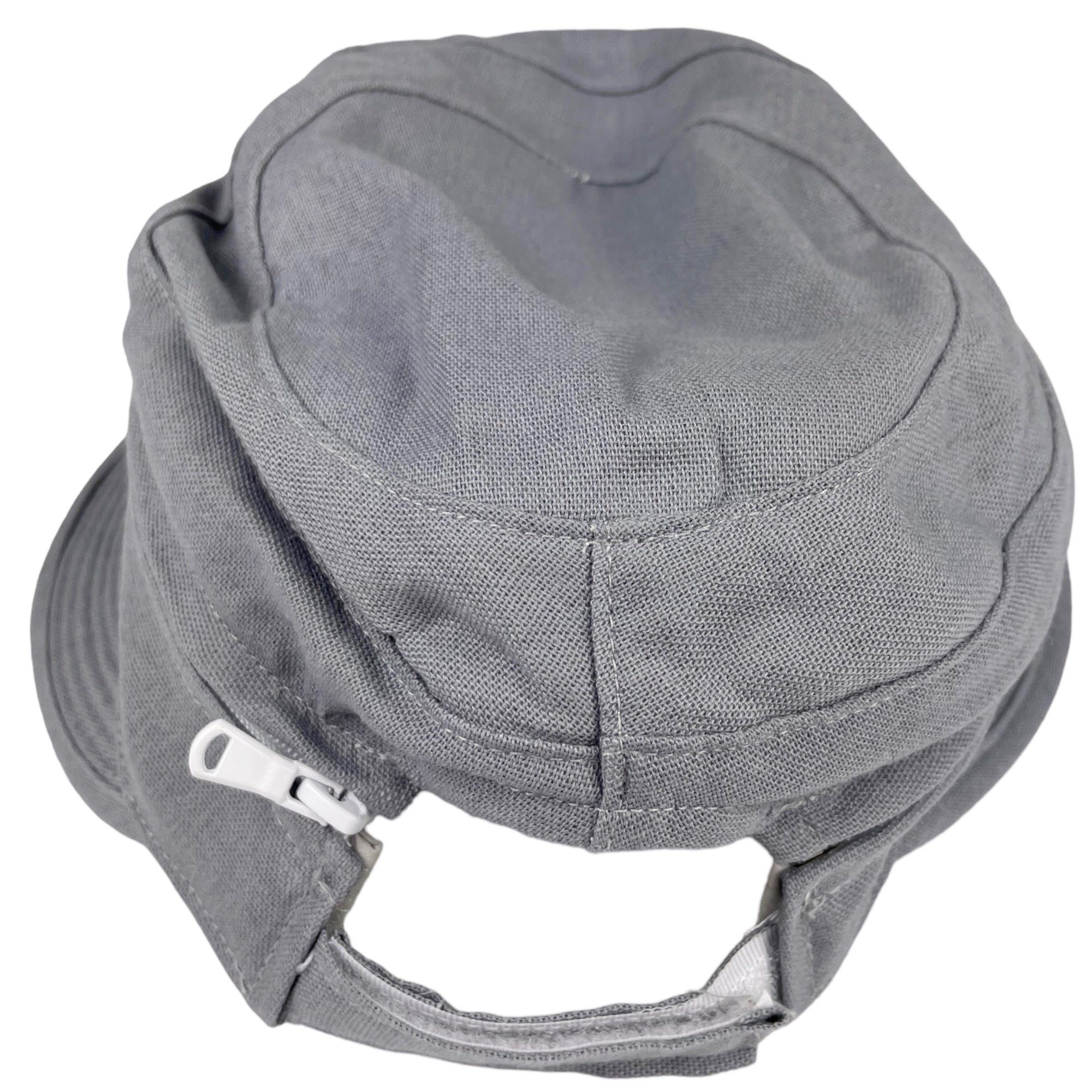 Taschen4life Sonnenhut Visor Cap 2in1 Sonnencap Basecap & Sonnenschutz in Einem, unisex, aus Leinen – Bild 4 von 5