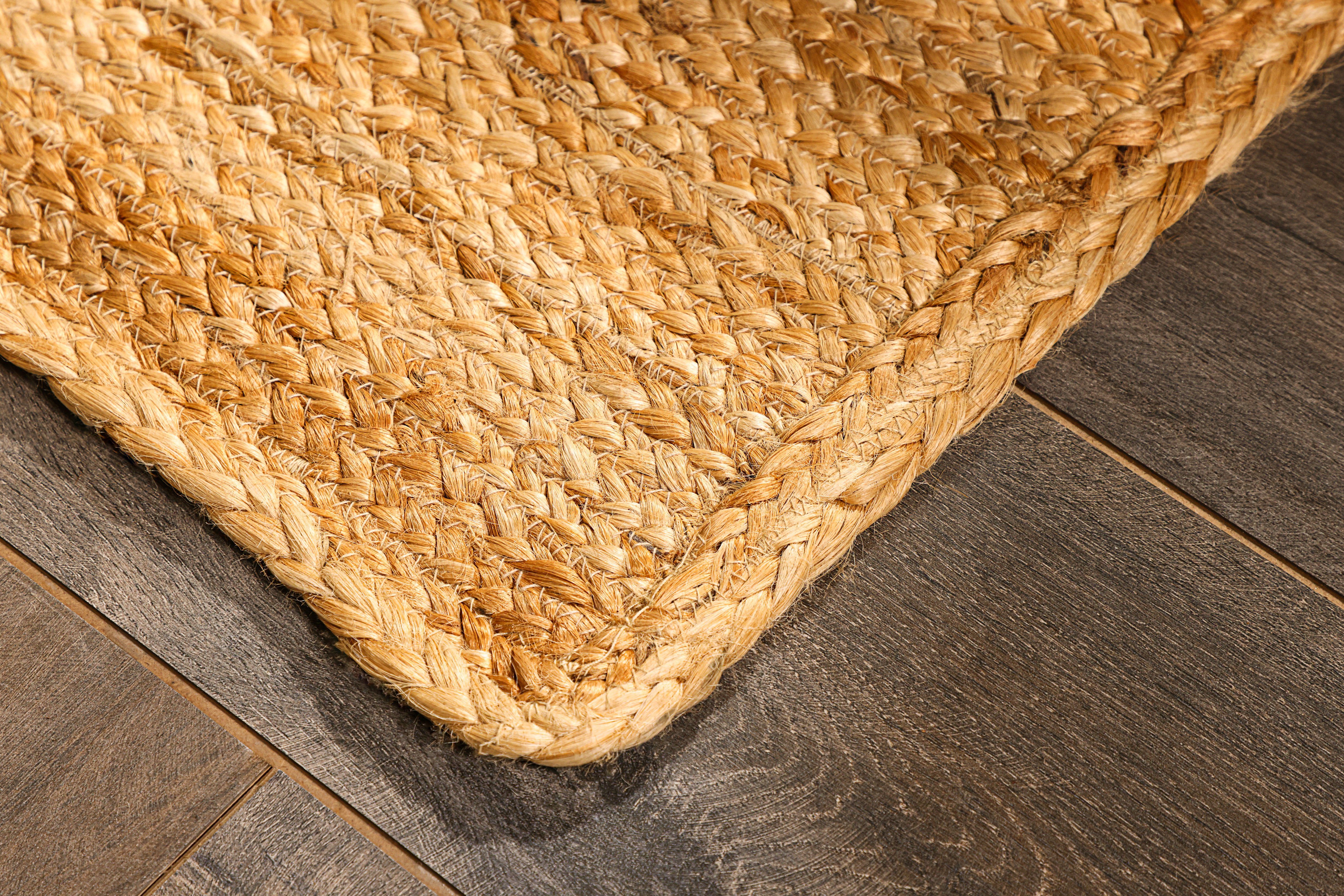 Spetebo Sofaläufer Jute Teppich natur, rechteckig günstig online kaufen