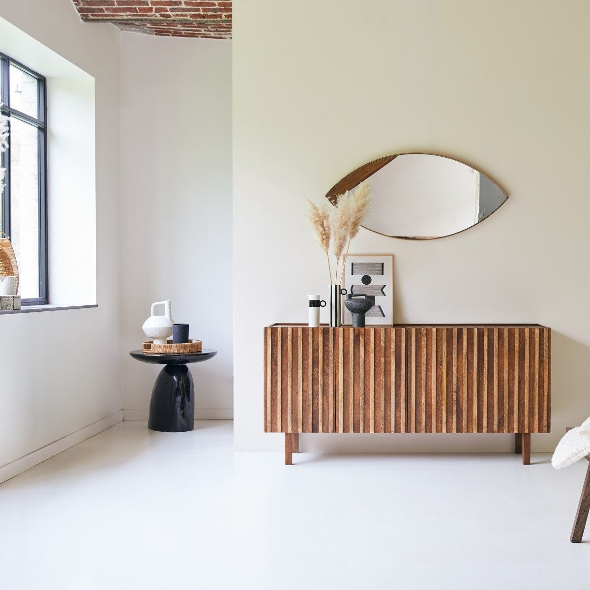 Tikamoon Sideboard Sideboard Milo aus Mangoholz