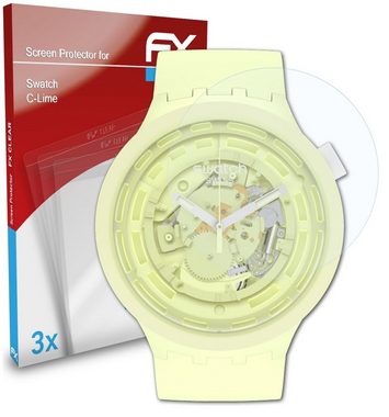 atFoliX Schutzfolie Displayschutz für Swatch C-Lime, (3 Folien), Ultraklar und hartbeschichtet