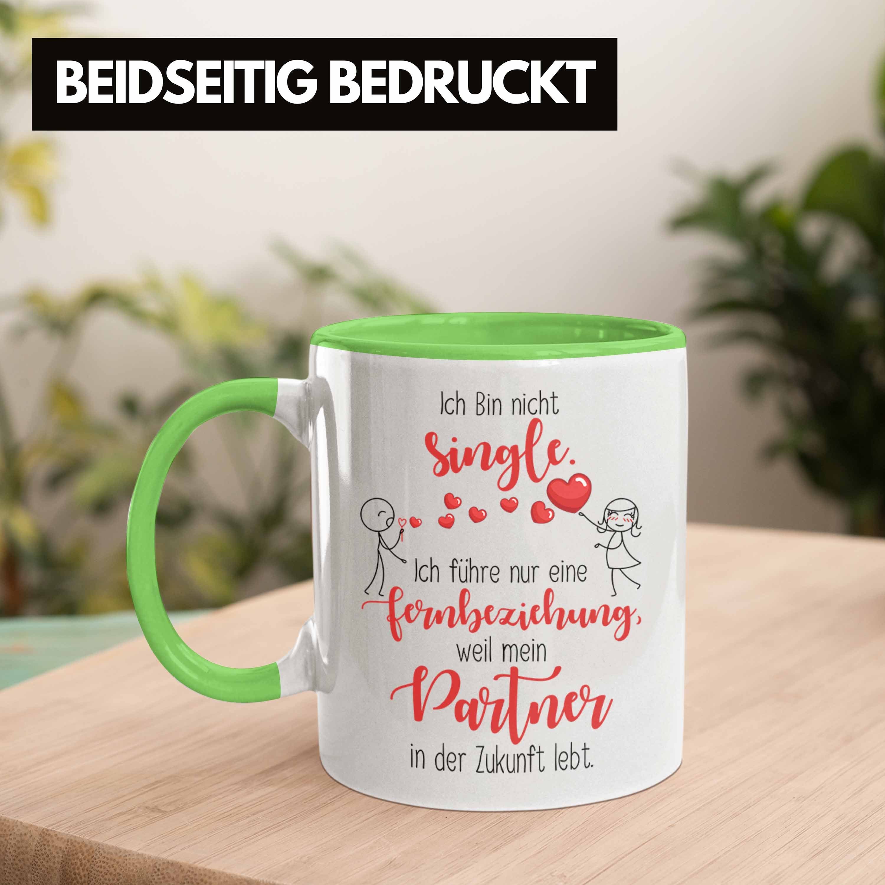 Fernbeziehung Tasse Single der Tasse mit Geschen Partner Trendation in Geschenk Grün Zukunft