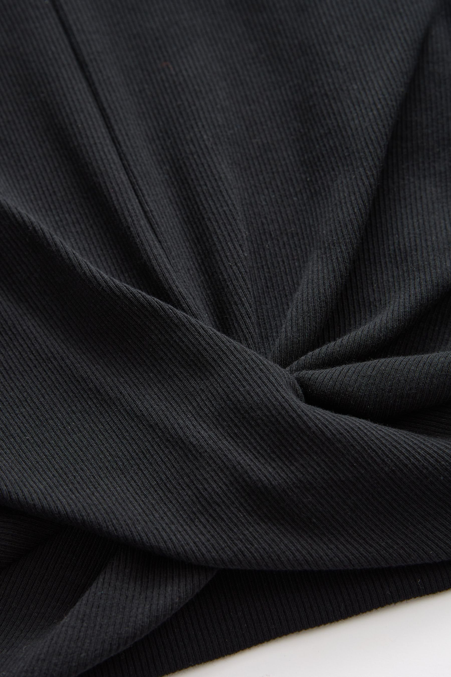 Next Shirttop Geripptes Trägertop Black (1-tlg) in Wickeloptik