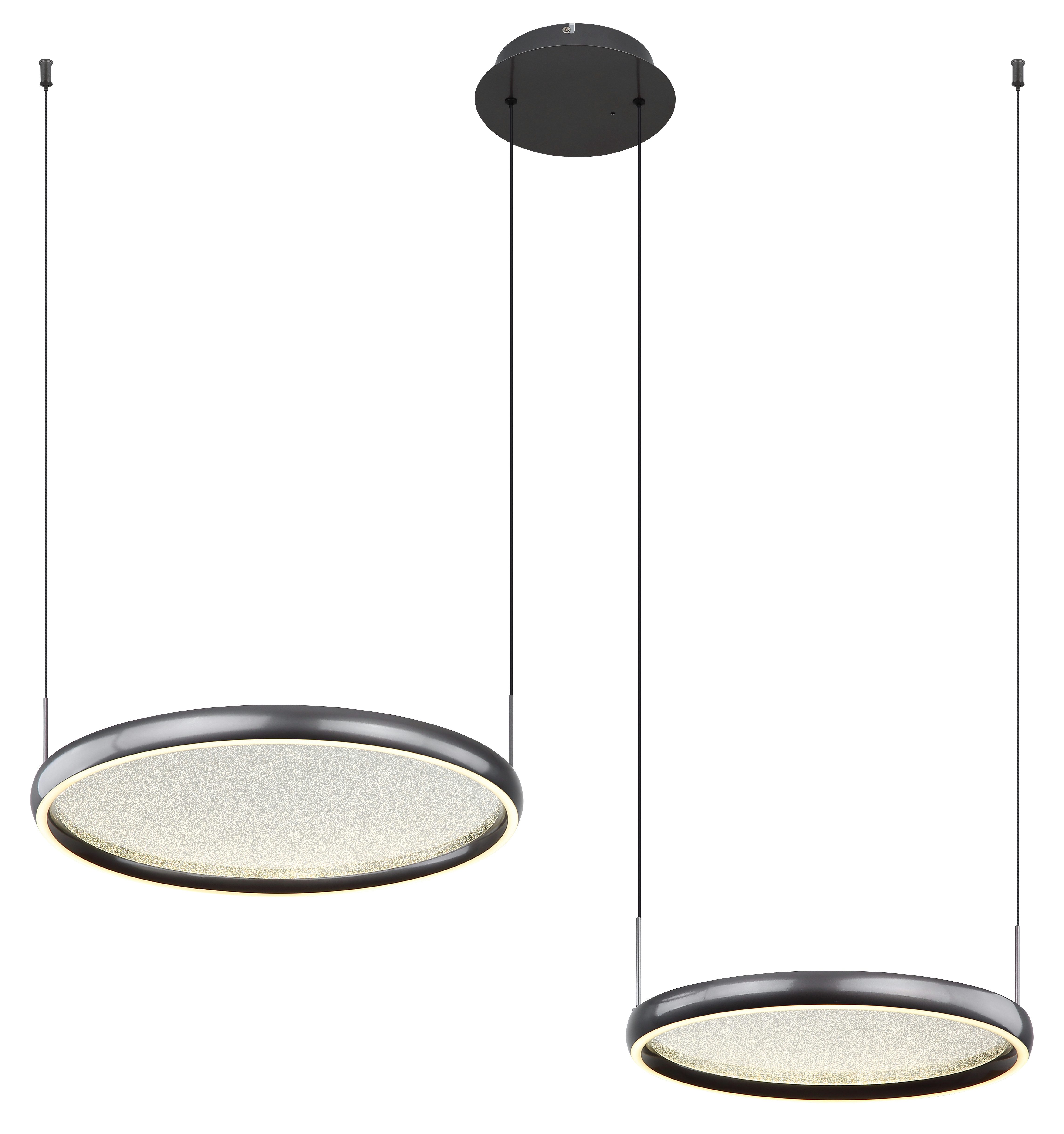 GLOBO LIGHTING Hängeleuchte BRIGGS, Dimmfunktion, Fernbedienung, Infrarot inkl., Memoryfunktion, Nachtlichtfunktion, mehrere Helligkeitsstufen, LED fest integriert, warmweiß - kaltweiß, Hängelampe Esszimmer-Leuchte Esstischleuchte Wohnzimmer