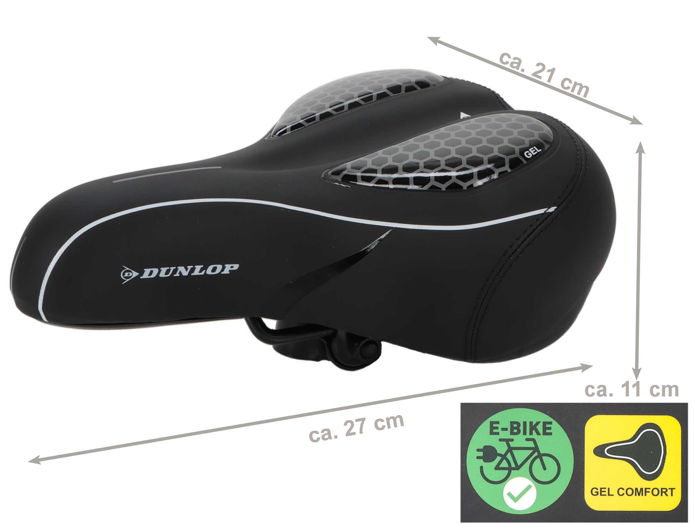 Dunlop Fahrradsattel Fahrradsattel gepolstert (Sattel ergonomisch geformt, 1-tlg), Fahrradsattel für Damen und Herren
