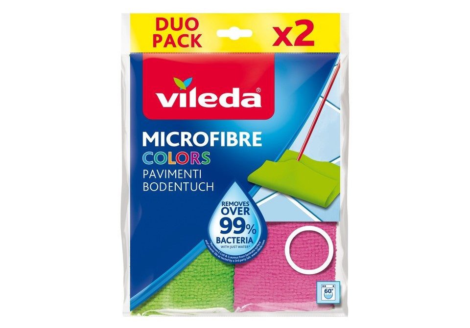 Vileda Vileda Bodentuch Microfibre Colors Duo Pack 2 Mikrofasertuch (Leinen)