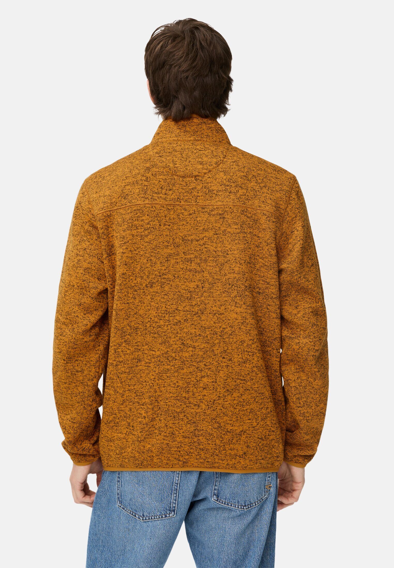 camel active Strickjacke Strickjacke mit Stehkragen Langarm Stehkragen