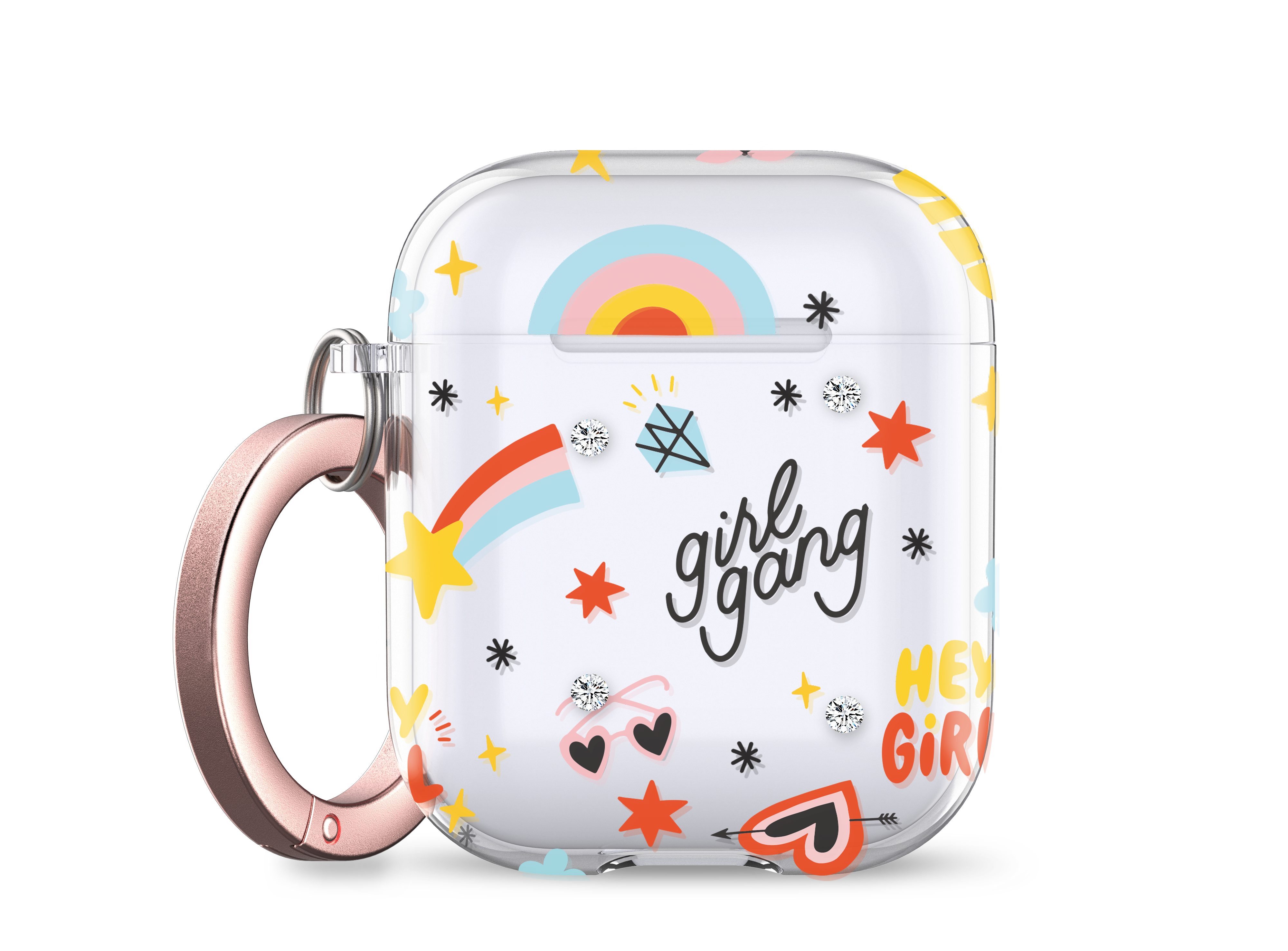 KeyBudz Kopfhörer-Schutzhülle Elevate x Swarovski Crystals Serie Schutzhülle für AirPods 1. Gen., für Apple AirPods 1. Generation