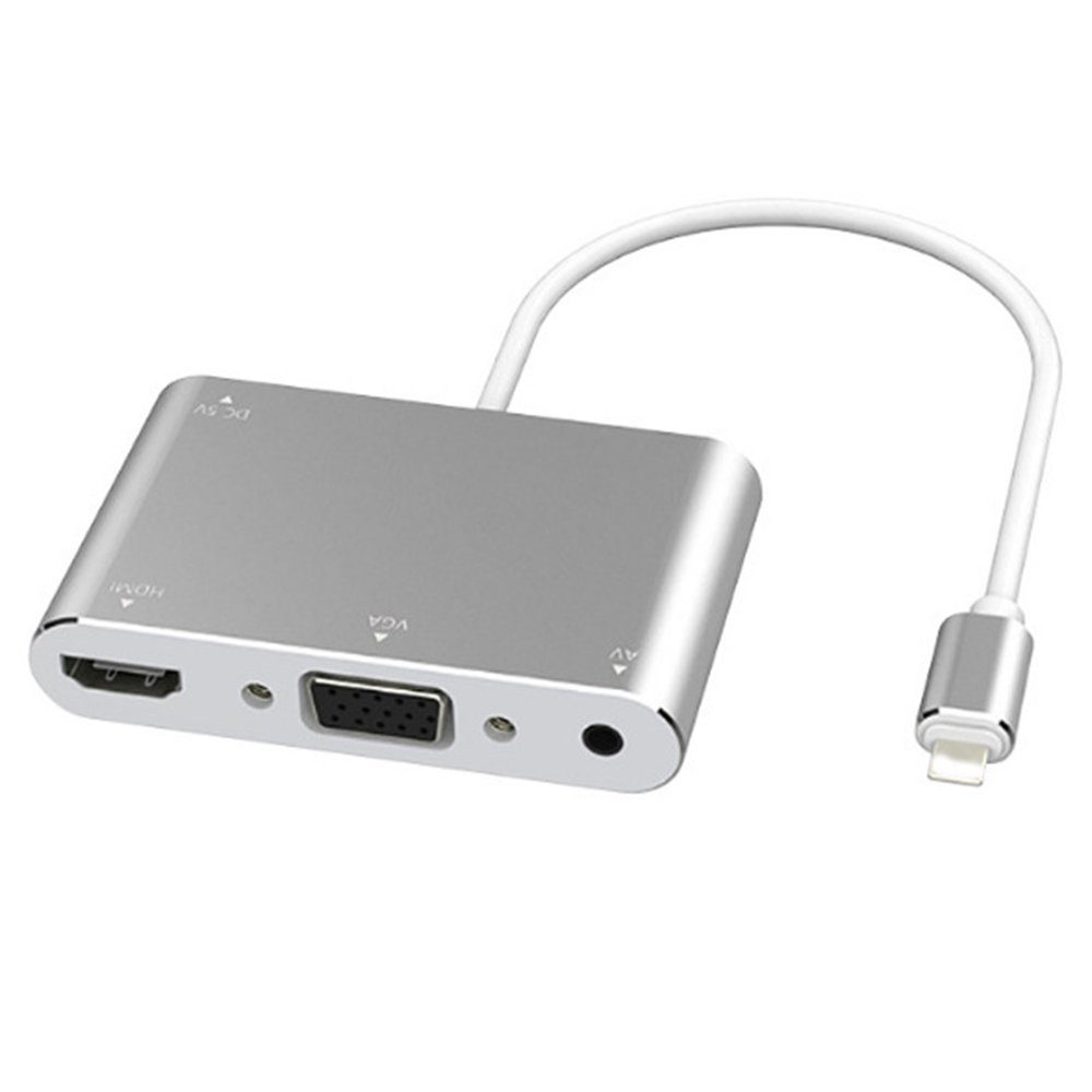 GelldG HDMI Adapter für iPhone iPad, 1080P digitaler AV Adapter HDMI-Adapter,  10.5 cm