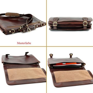 modamoda de Schultertasche A006, Echtleder Handmade in Italy