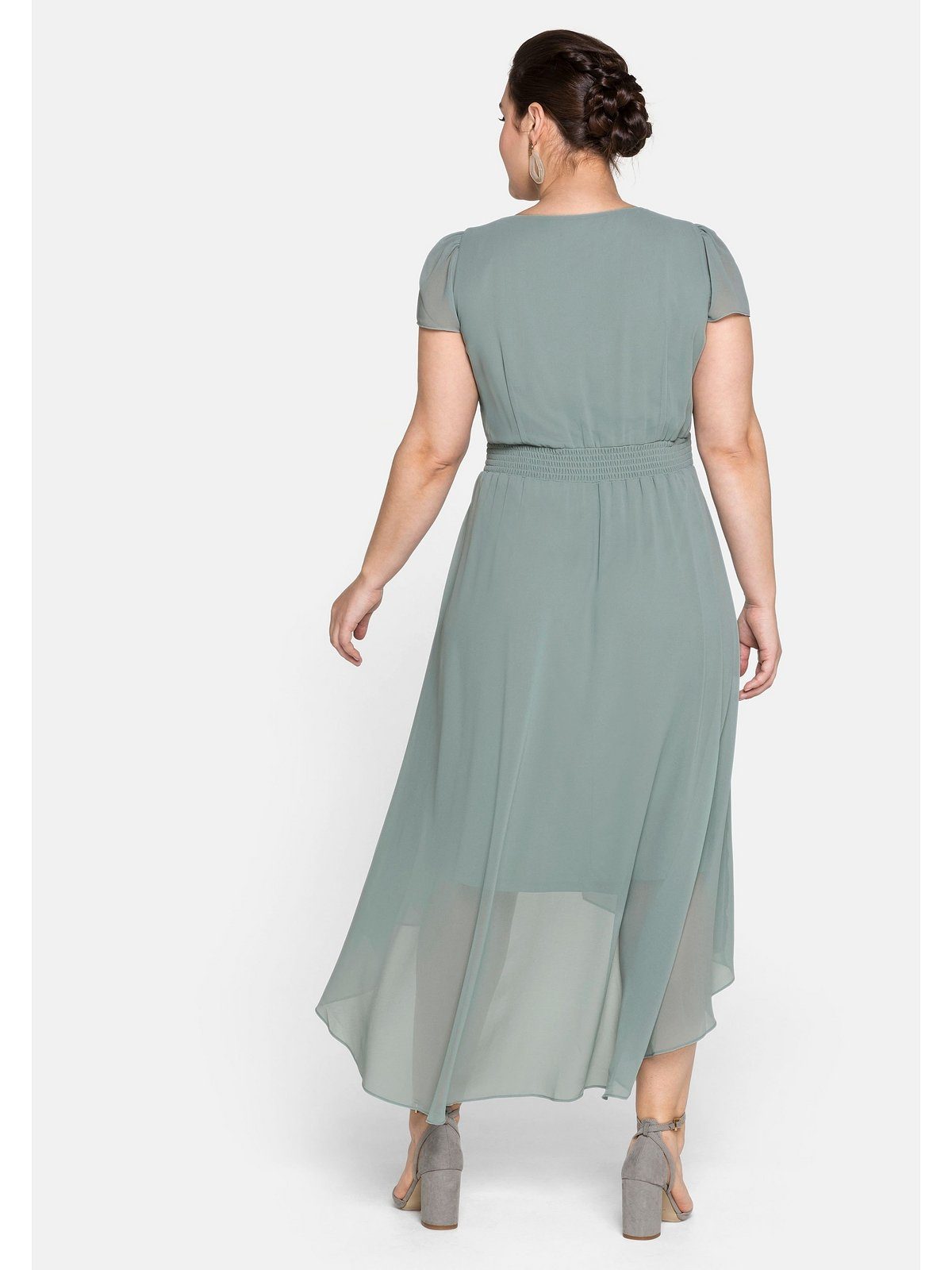 Sheego Abendkleid Große Größen mit Flügelärmeln